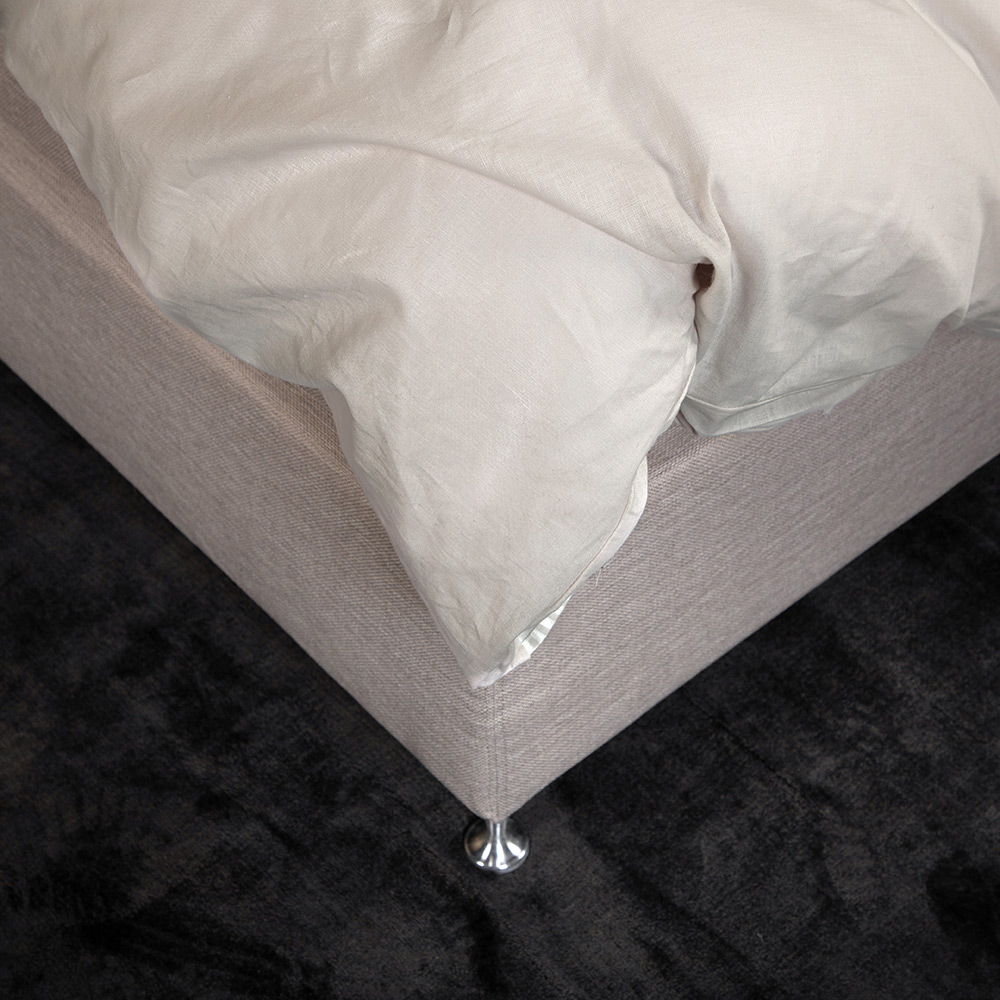 Jenna Bed Set Linen Cotton Light Grey 150x200 cm Färg: Ljusgrå, Mått: 150x200 cm
