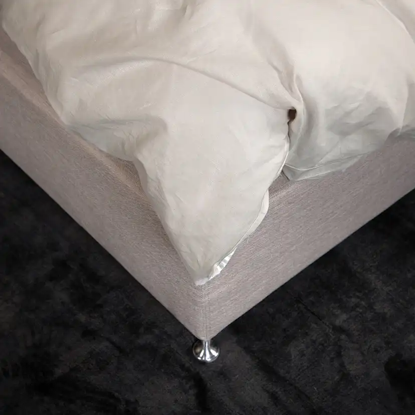 Jenna Bed Set Linen Cotton Light Grey 150x200 cm Färg: Ljusgrå, Mått: 150x200 cm