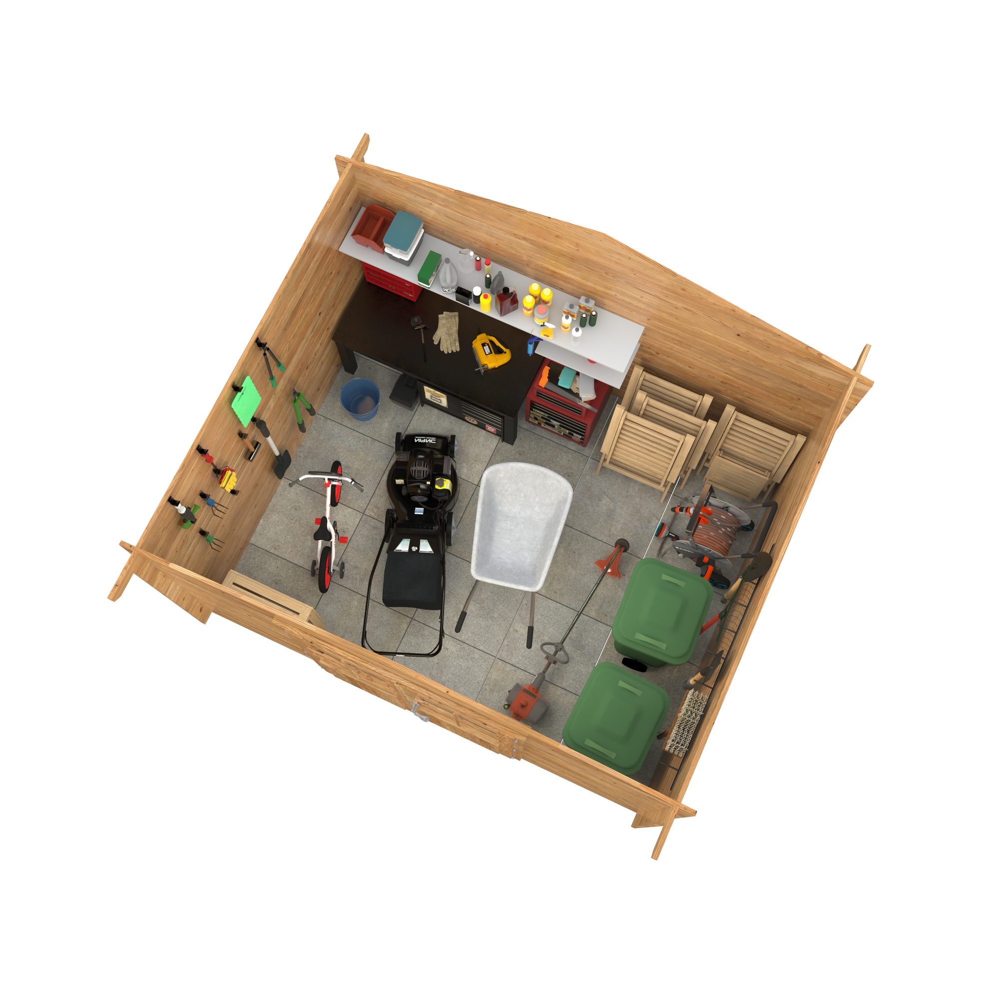 Friggebod Palmako Valentine 9,3 m² Komplett Stuga med Sadeltak
