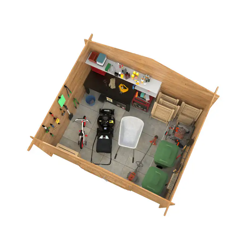 Friggebod Palmako Valentine 9,3 m² Komplett Stuga med Sadeltak