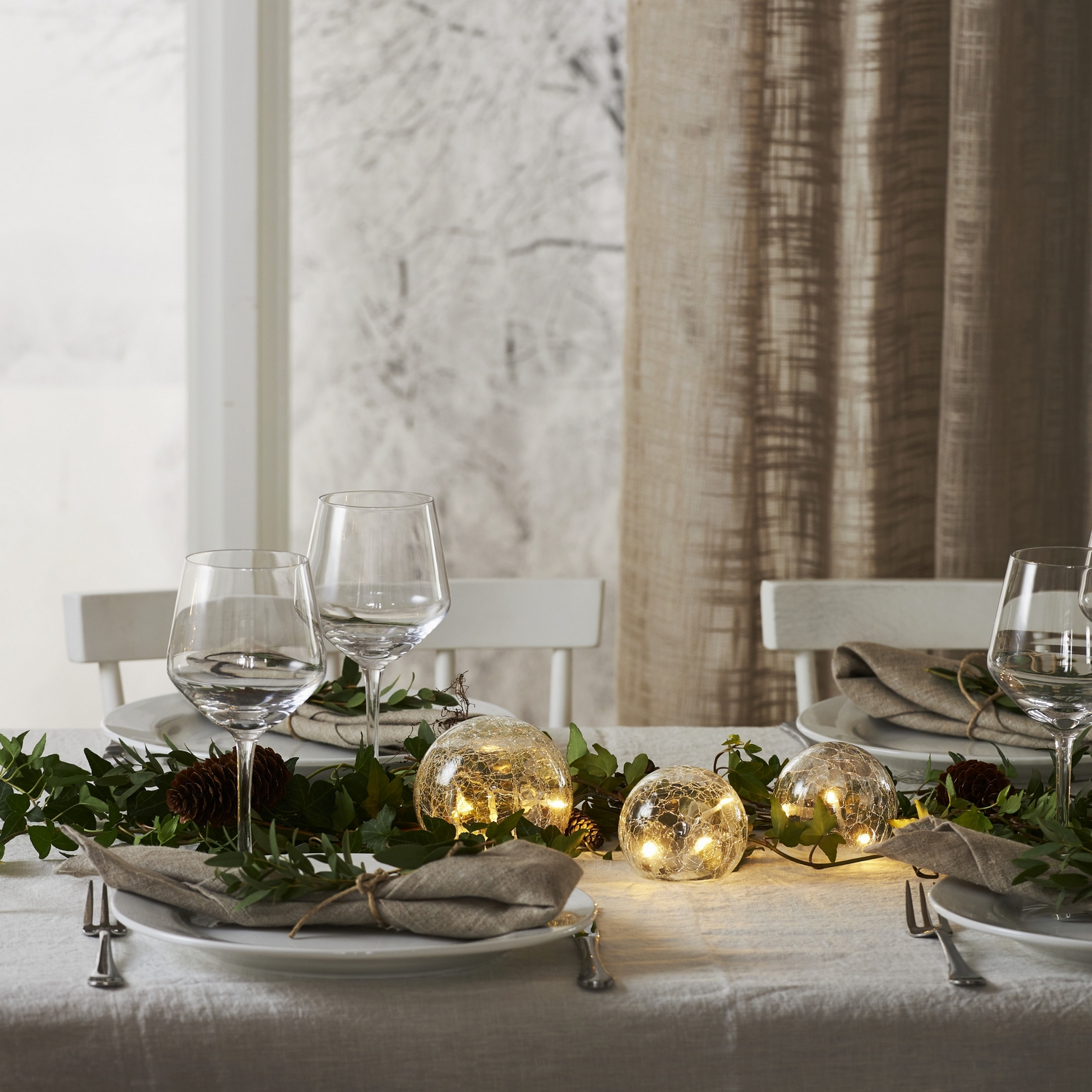 Glasdekoration Star Trading 3-pack B/O