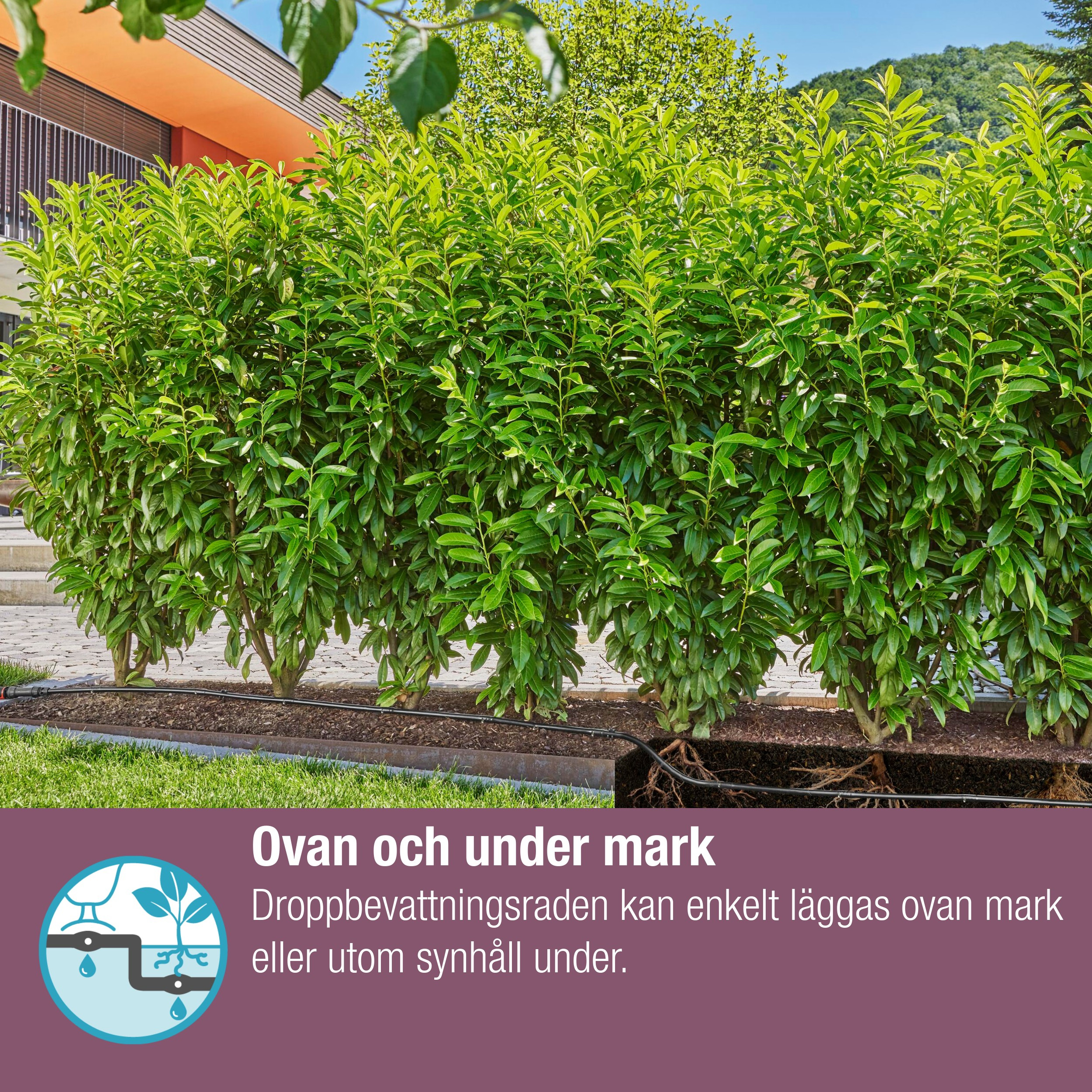 Droppslang Gardena Micro-Drip Set 25 m Ovan och Under Jord