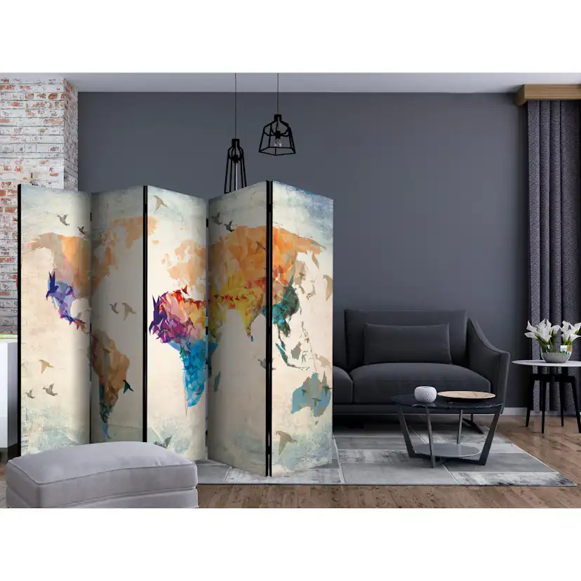 Rumsavdelare Skärmvägg Arkiio Paper Birds II 225x172 cm