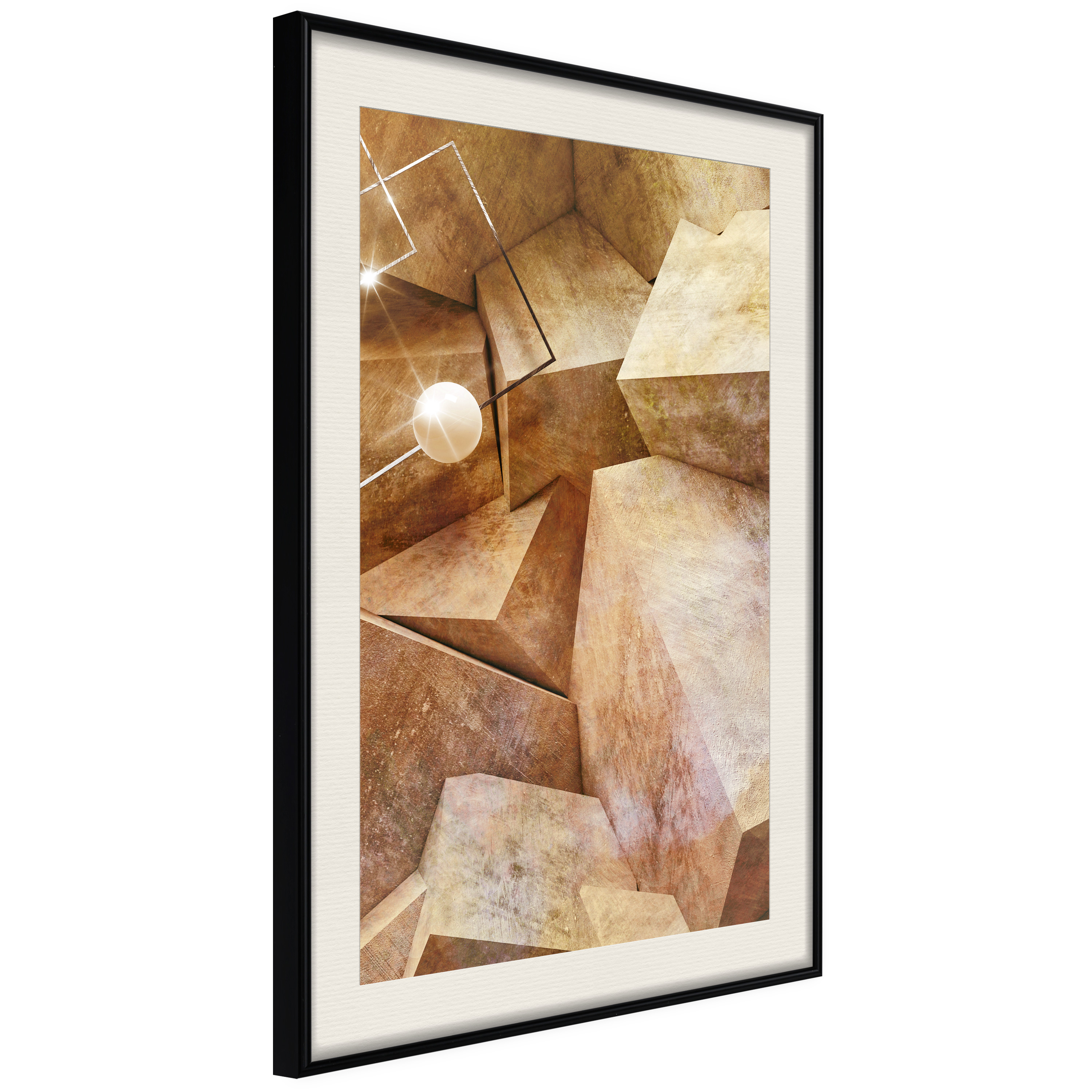 Affisch - Saffron Corners [Poster] 20x30 Svart ram med passepartout, 20x30 cm
