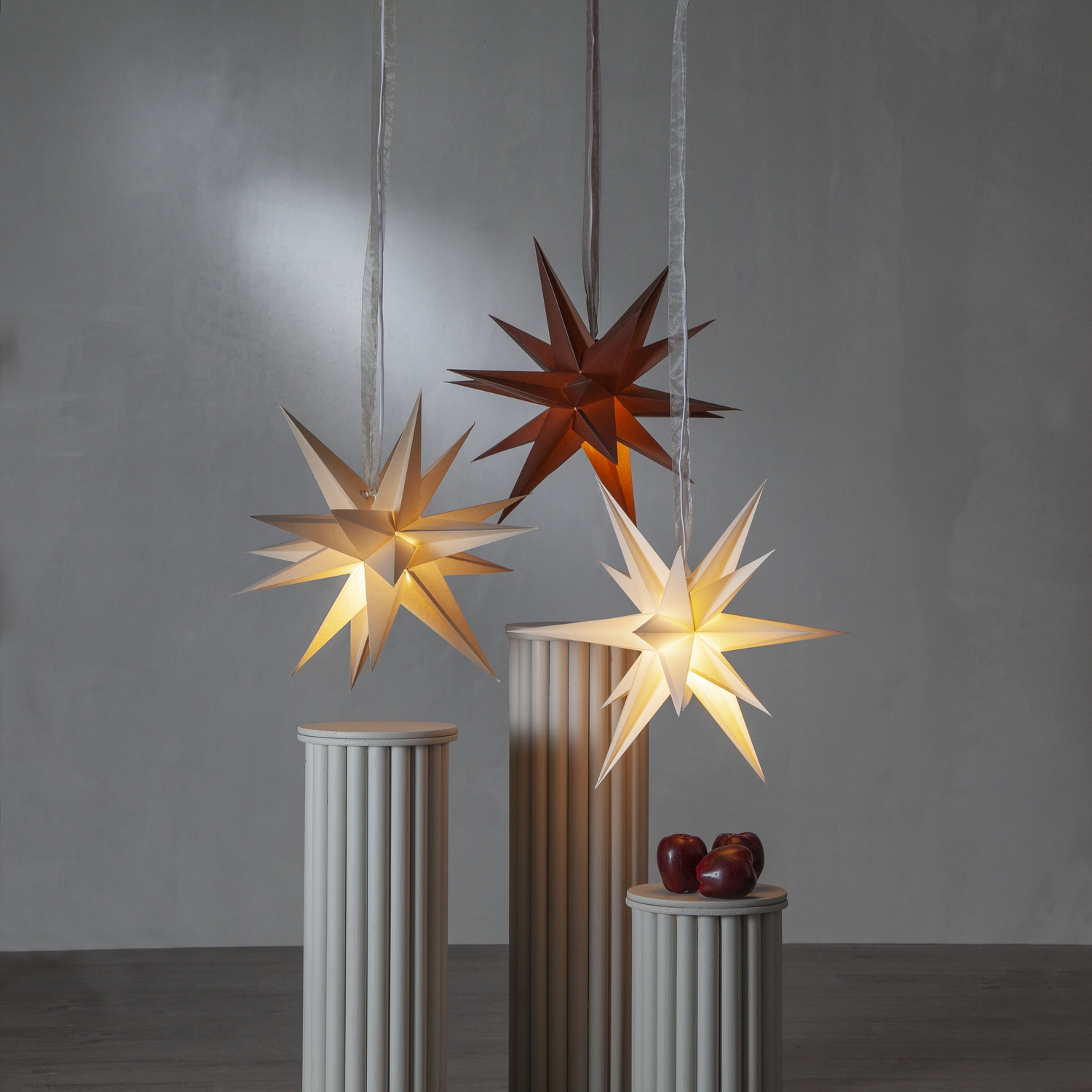 Pappersstjärna December Beige