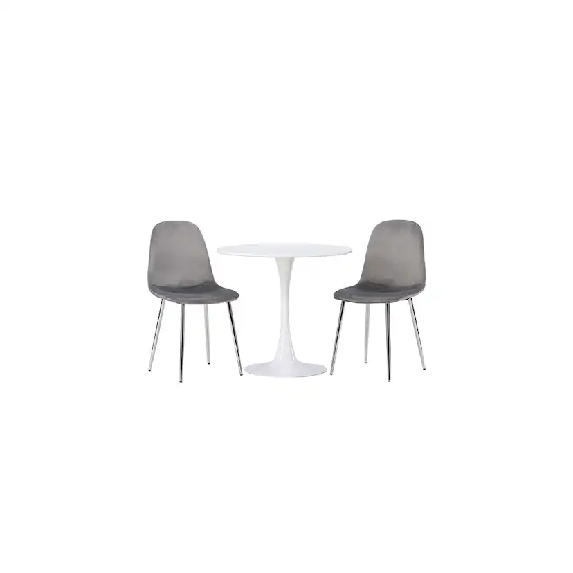 Matgrupp Venture Home Hamden Ø80 cm med 2 st Eva stolar
