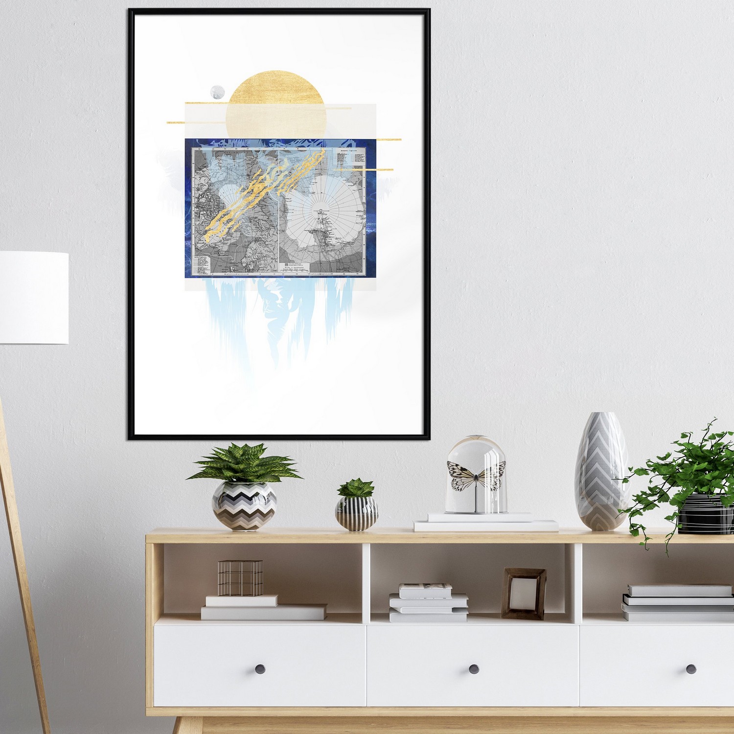 Affisch - Antarctica [Poster] 20x30 Svart ram, 20x30 cm