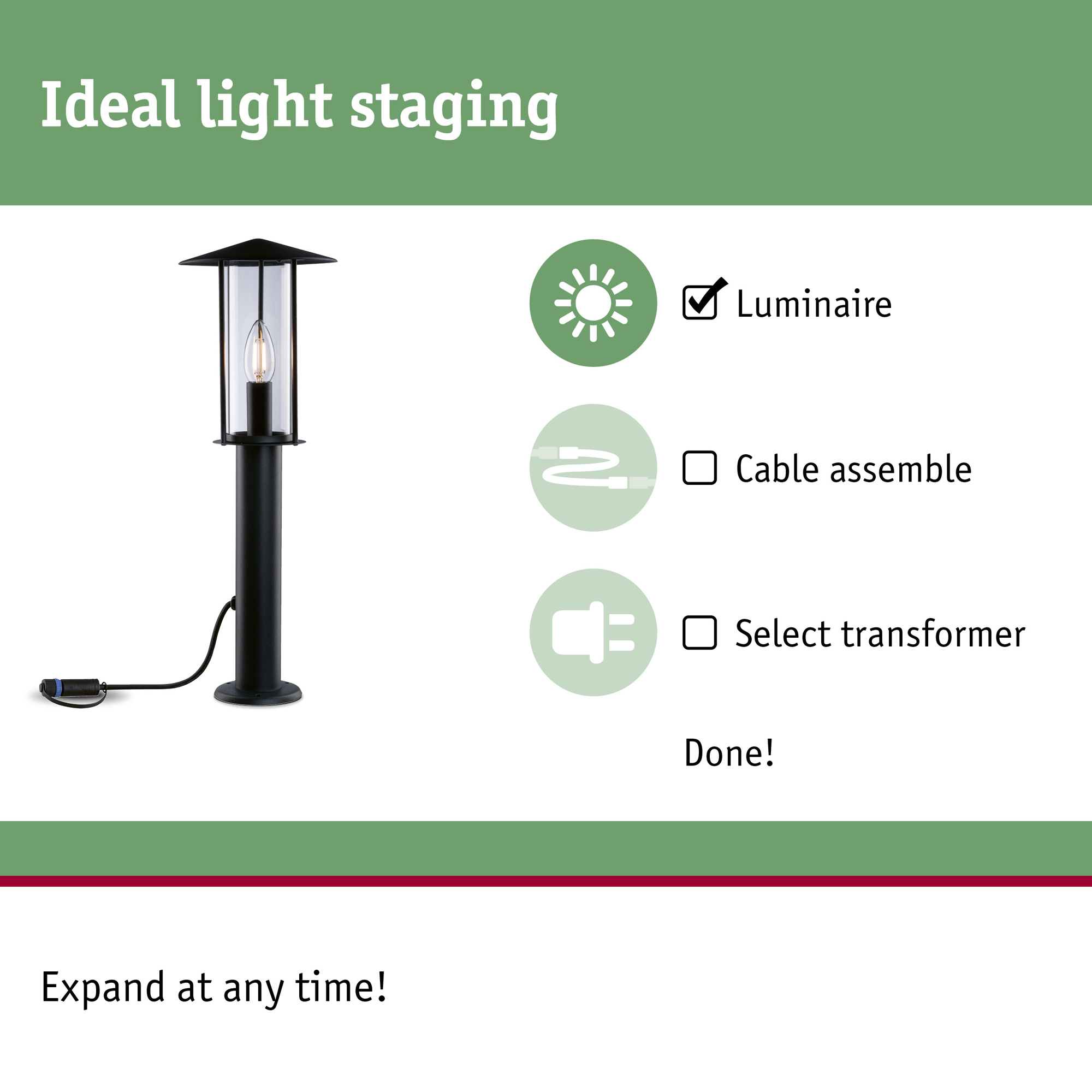 Pollare LED Paulmann Classic Plug & Shine IP44 24V