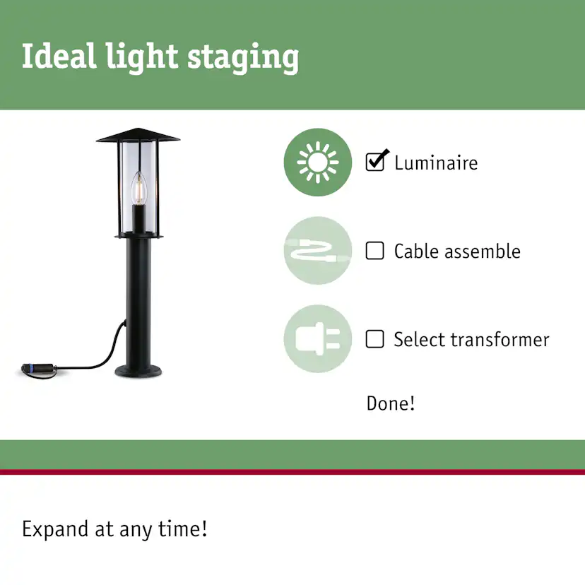 Pollare LED Paulmann Classic Plug & Shine IP44 24V