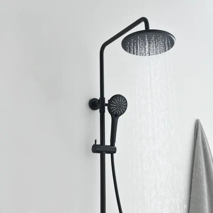 Takduschset Bathlife Väta Svart