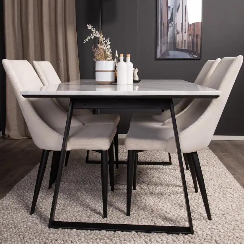 Matgrupp Venture Home Estelle med 4st Leone Stolar