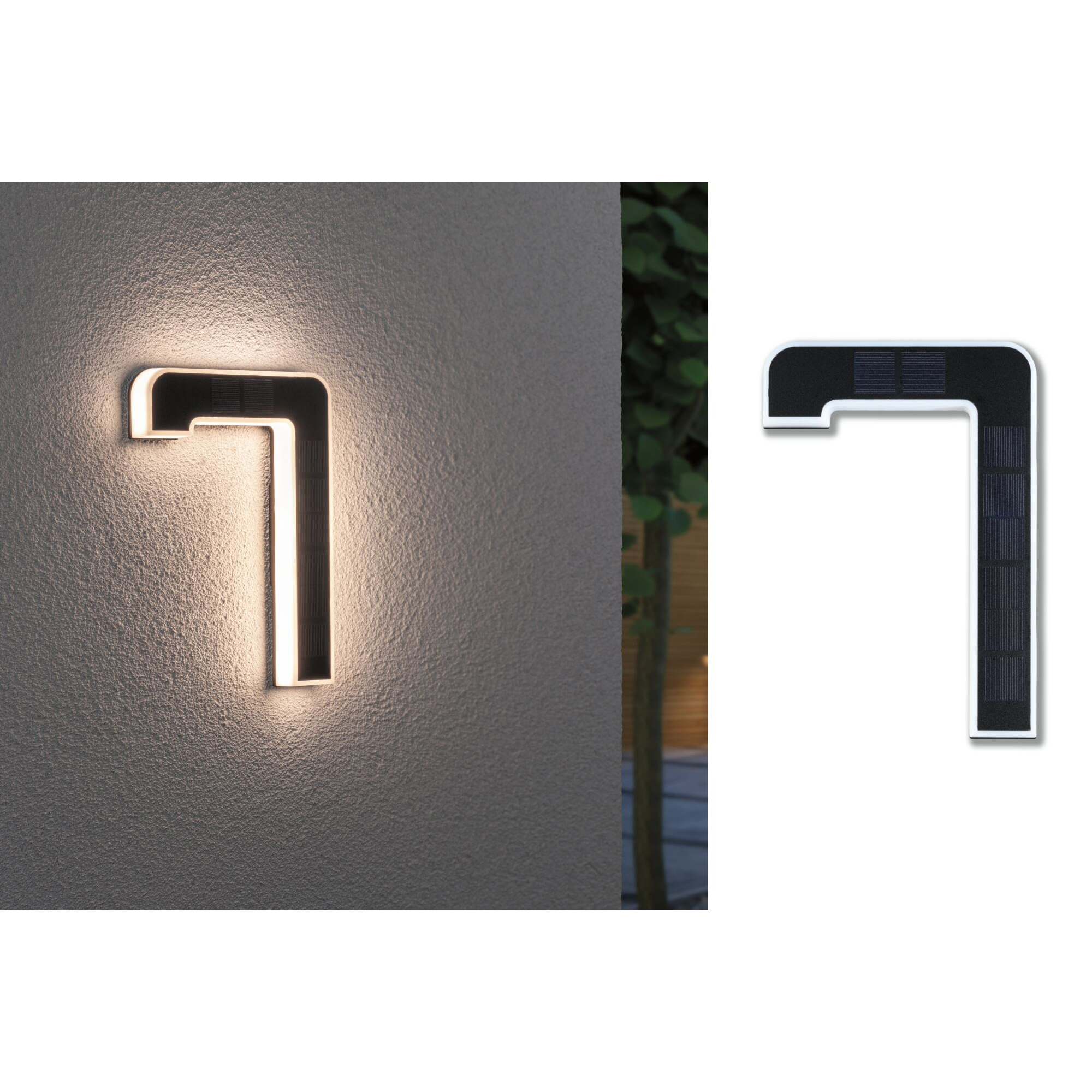 Fasadbelysning Solcell LED Paulmann Husnummer 0-9 med belysning inkl. utbytbart batteri IP44