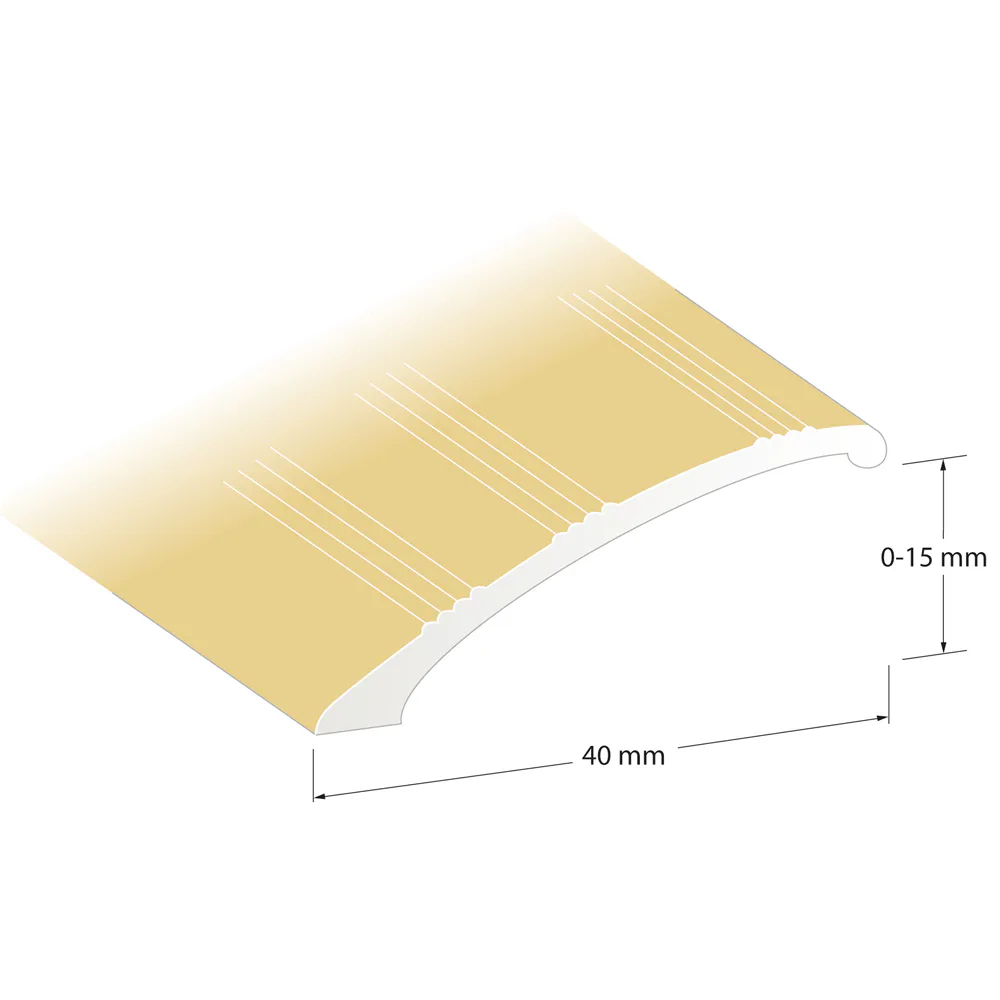 Nivålist Standard guld 1000x40x10 LxBxH 1000x40x10 mm