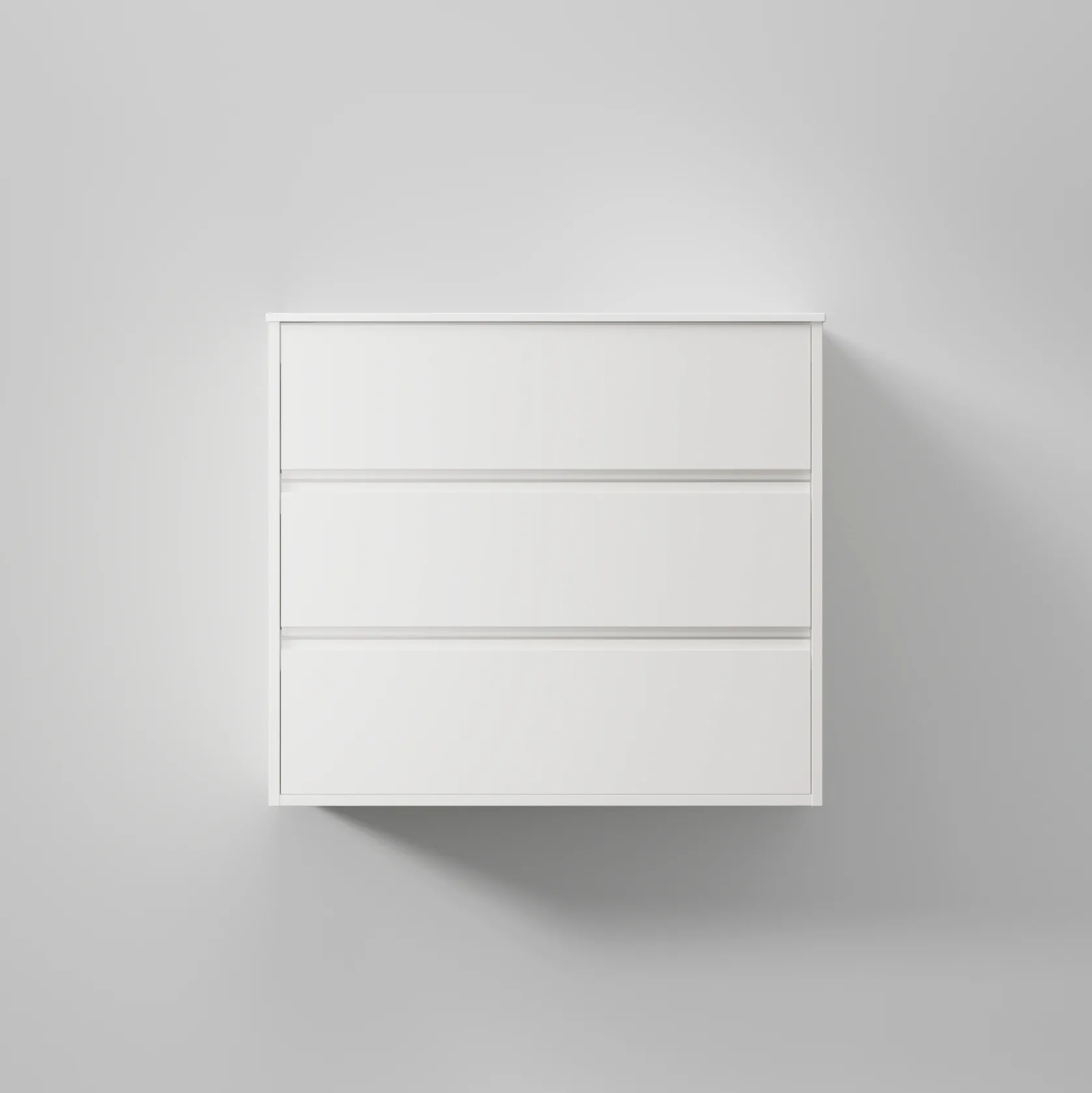 Kommod Terra Grip 80, Pure White, 3 Lådor Färg: Pure White, Bredd: 800 mm