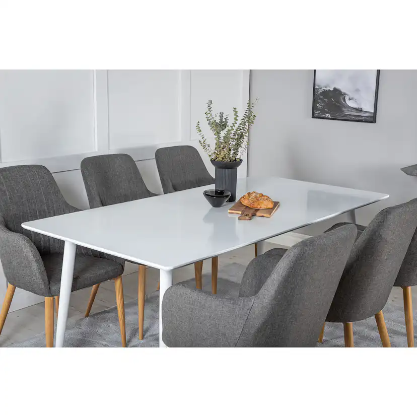 Matgrupp Venture Home Polar med 6 Comfort stolar Tyg