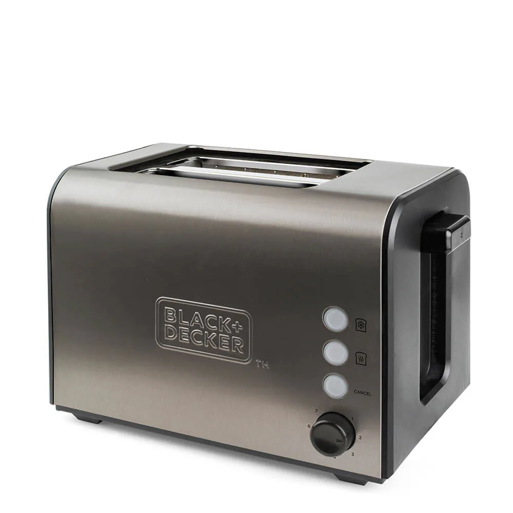 Brödrost BLACK+DECKER 2-Skivor Borstat stål
