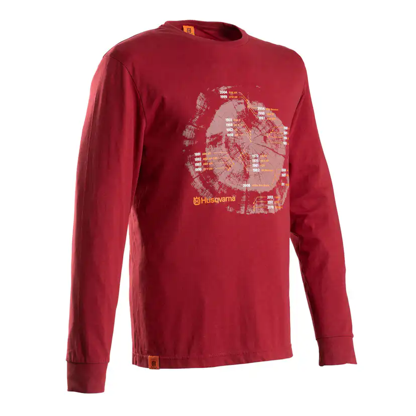 T-shirt Husqvarna Xplorer Långärmad Unisex Lingonröd