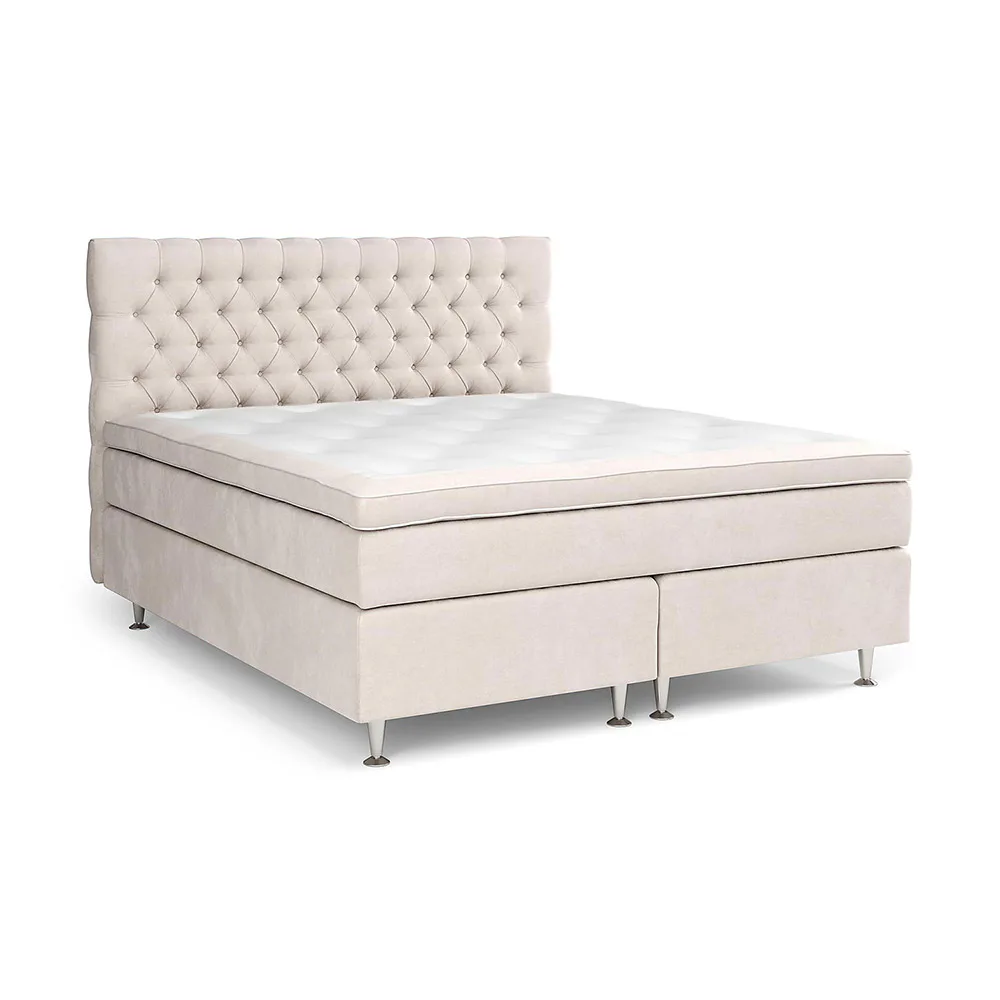 Celine Kontinentalsäng 160x200cm 160x200, Beige, Stål, Medium