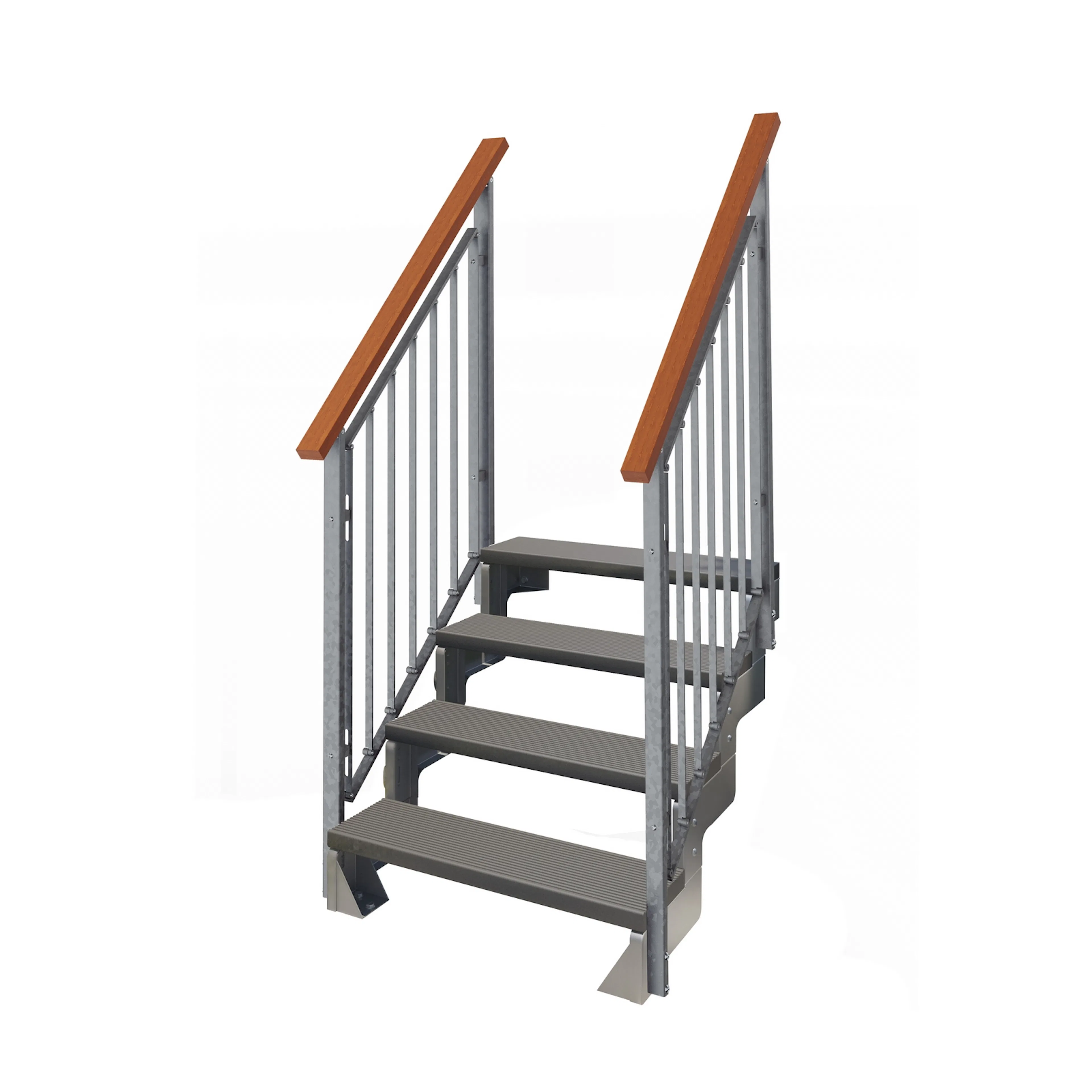 Trädgårdstrappa Dolle Gardentop Trimax med Nordic Räcke Steg: Antracit ...