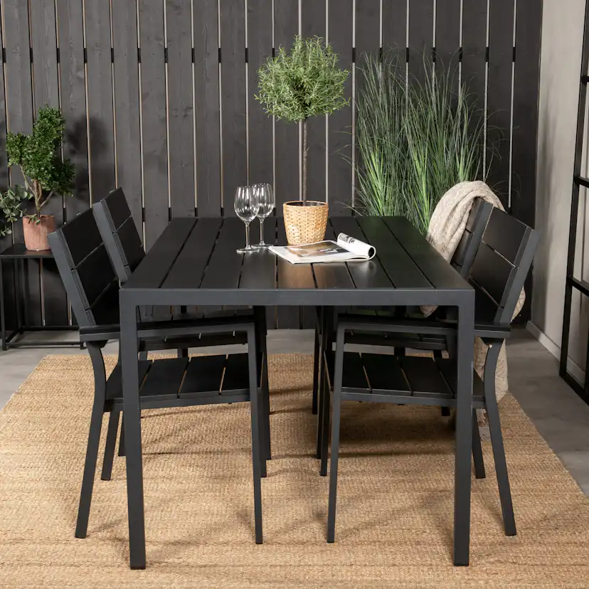 Matgrupp Utomhus Venture Home Bront 150 med 4 Lova Trädgårdsstolar