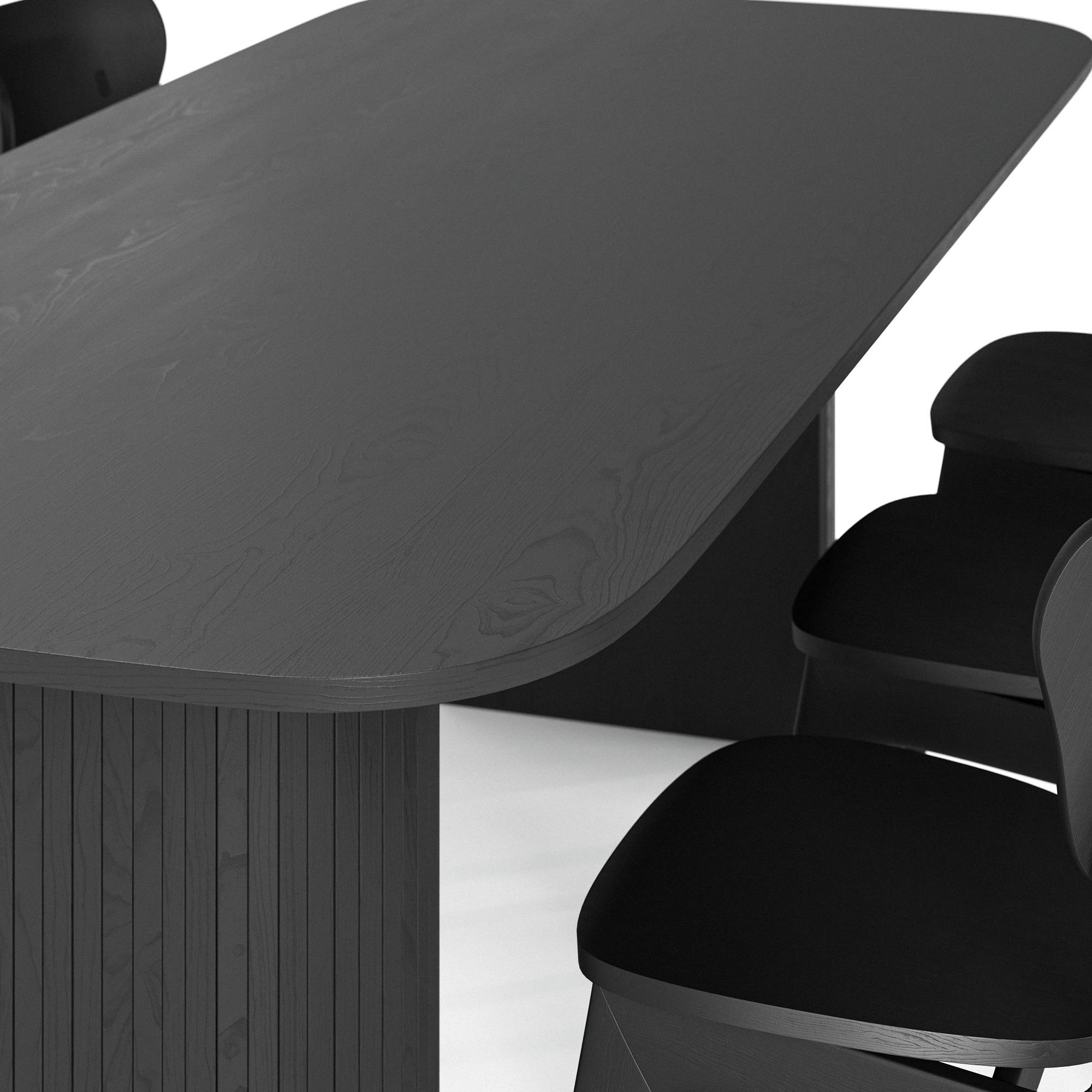 Matgrupp Bark Kopparbo Rektangulärt Matbord 240 cm med 6 Matstol Jerup