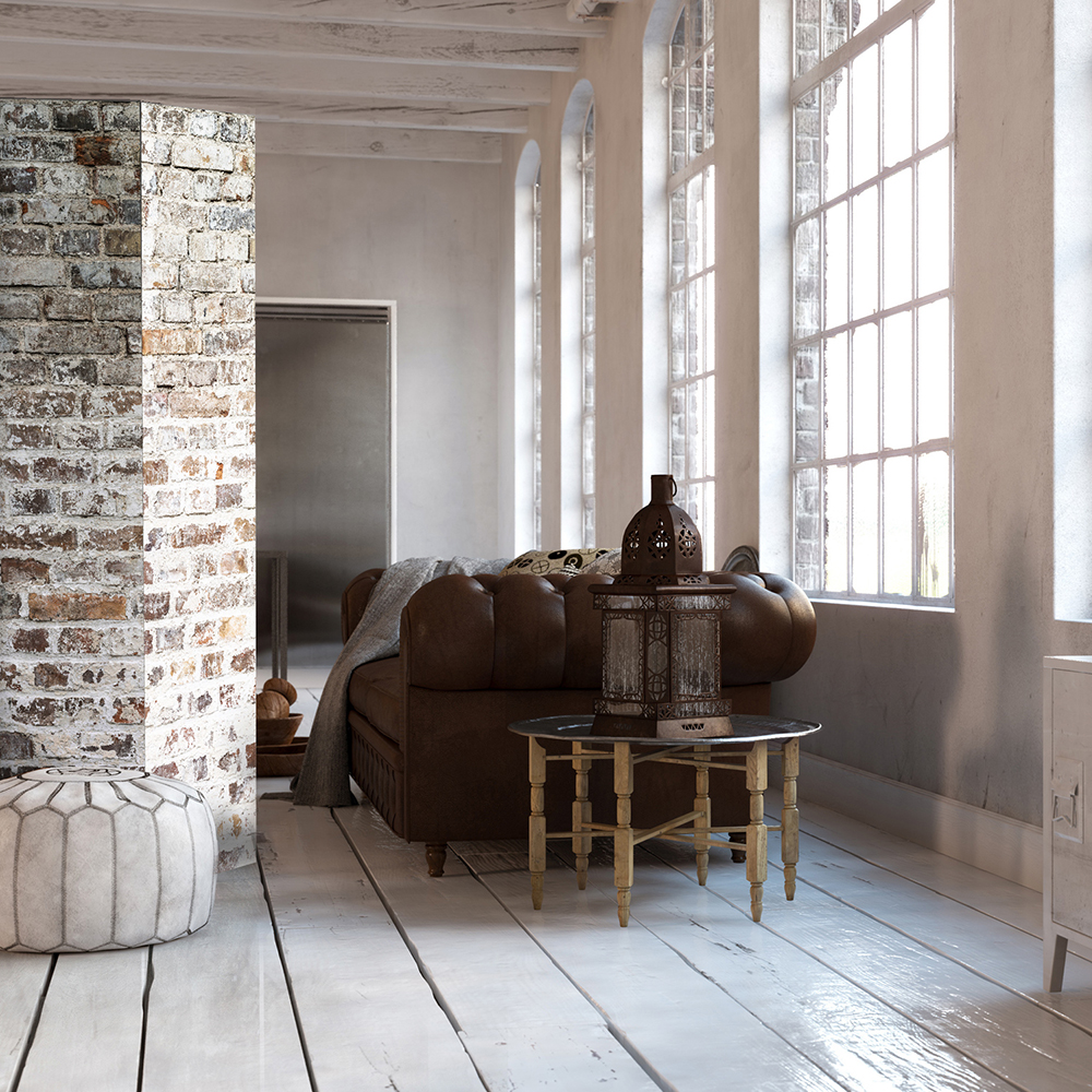 Rumsavdelare Skärmvägg Arkiio Old Walls 135x172 cm