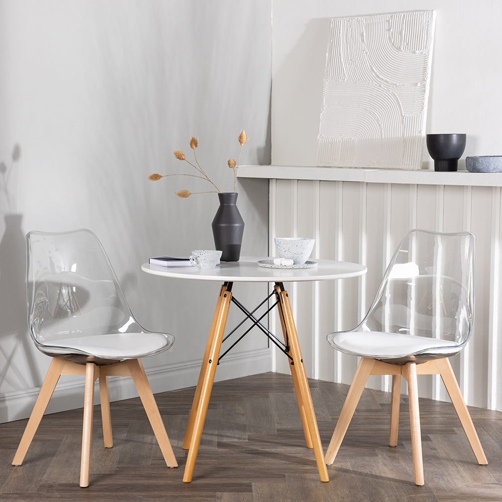 Matgrupp Venture Home Danburi Ø60 cm med 2 st Edvin stolar