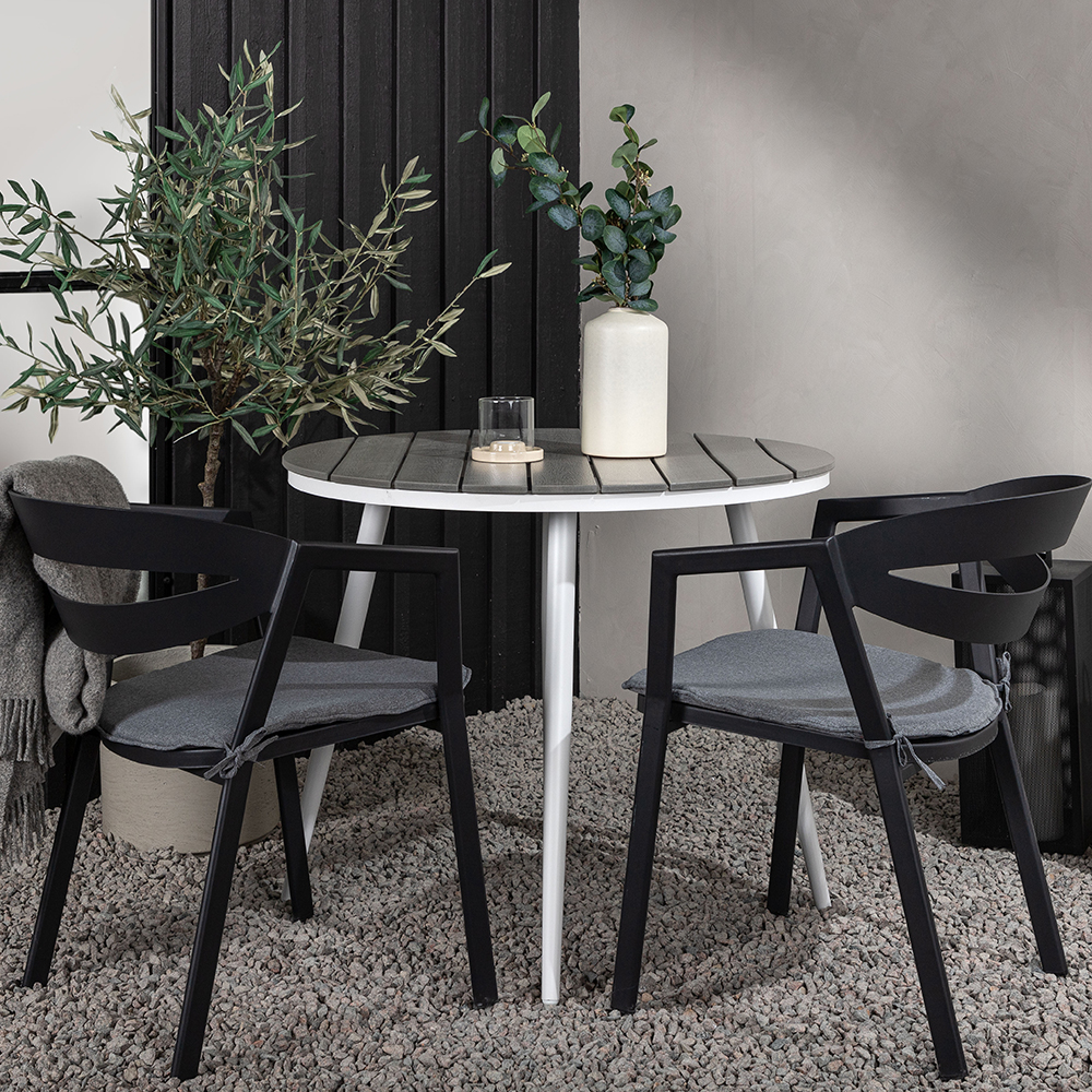 Cafégrupp Venture Home Break Ø90 cm med 2 Slit Stolar