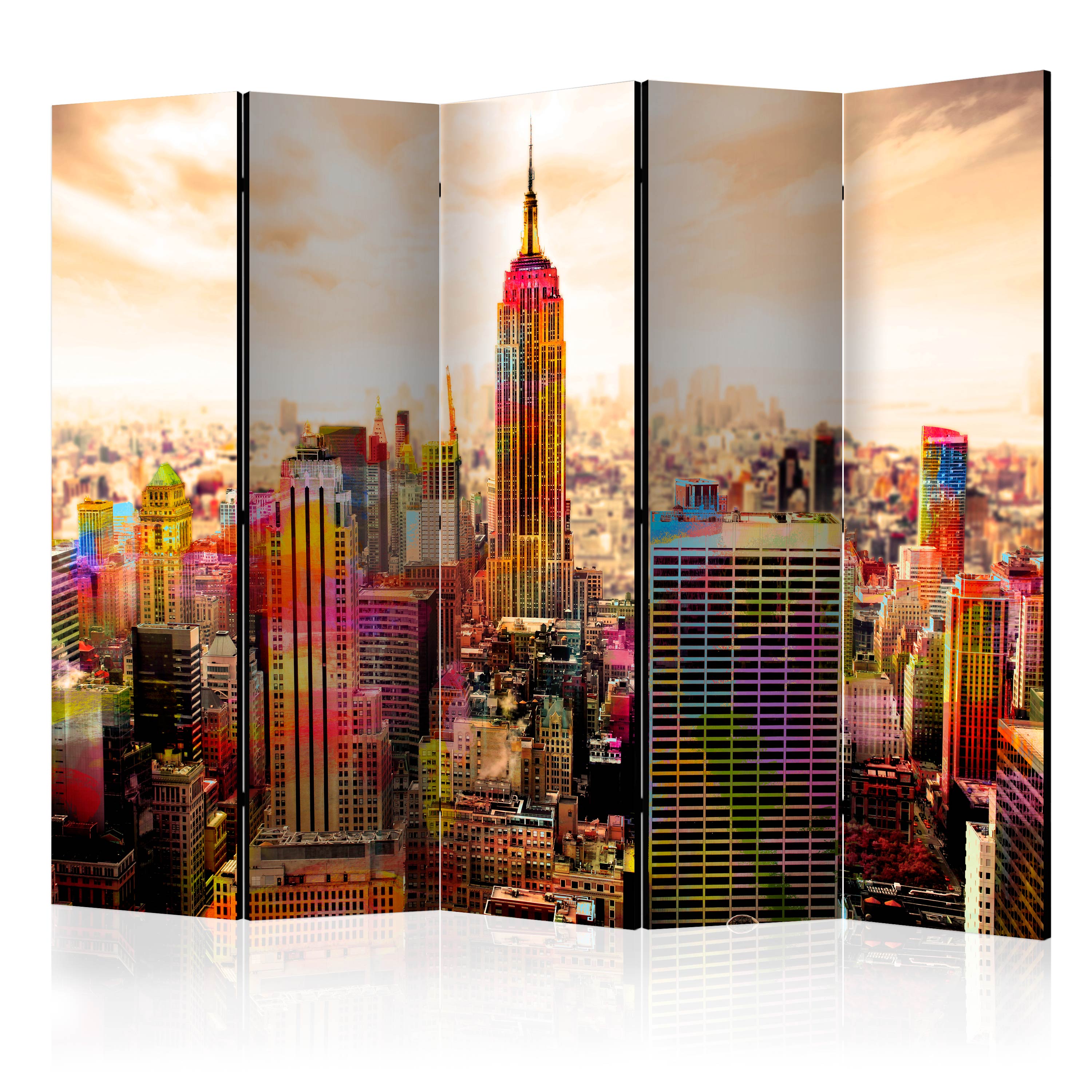 Rumsavdelare Skärmvägg Arkiio Colors of New York City III 225x172 cm