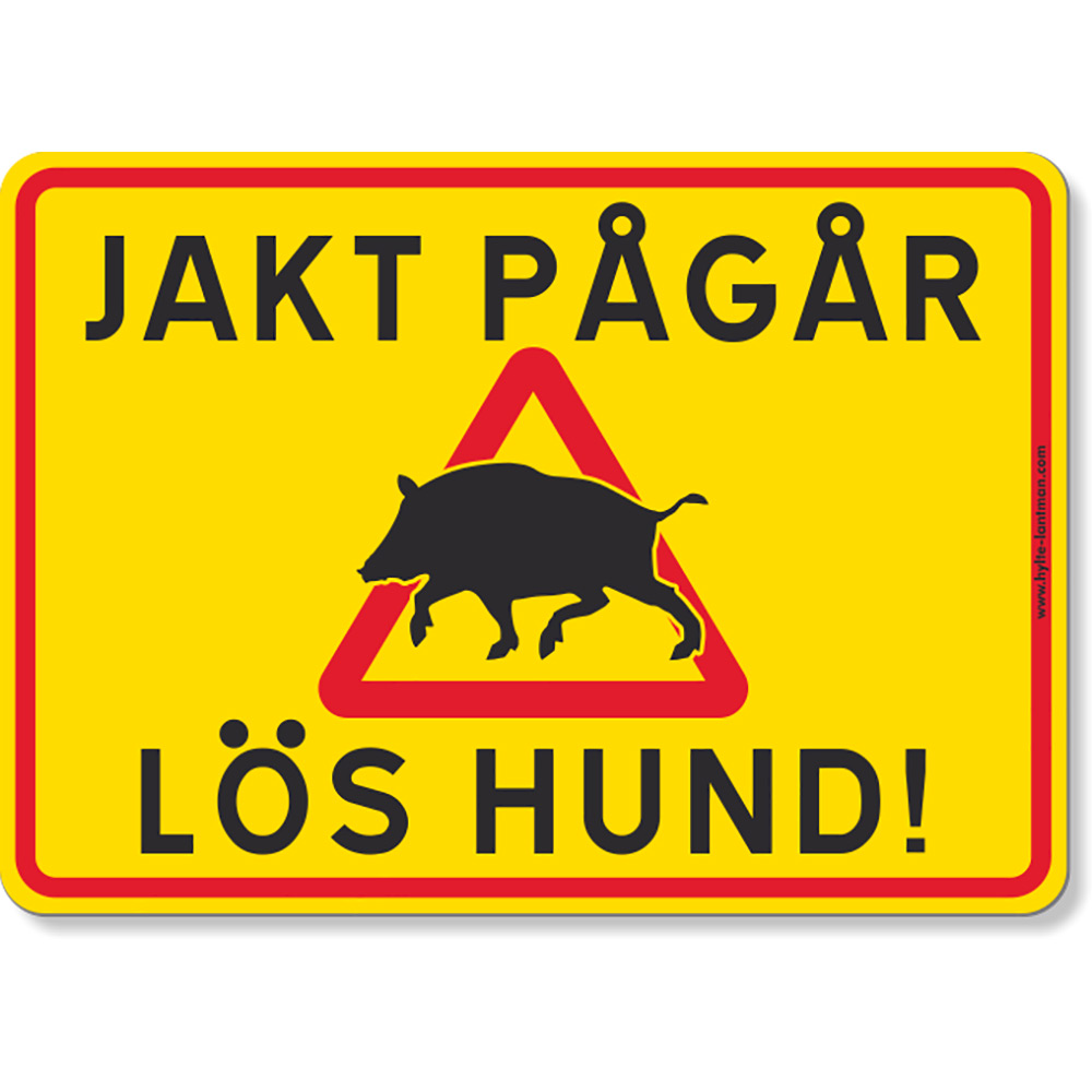 Varningsskylt 5etta Magnetskylt Jakt Pågår Vildsvin