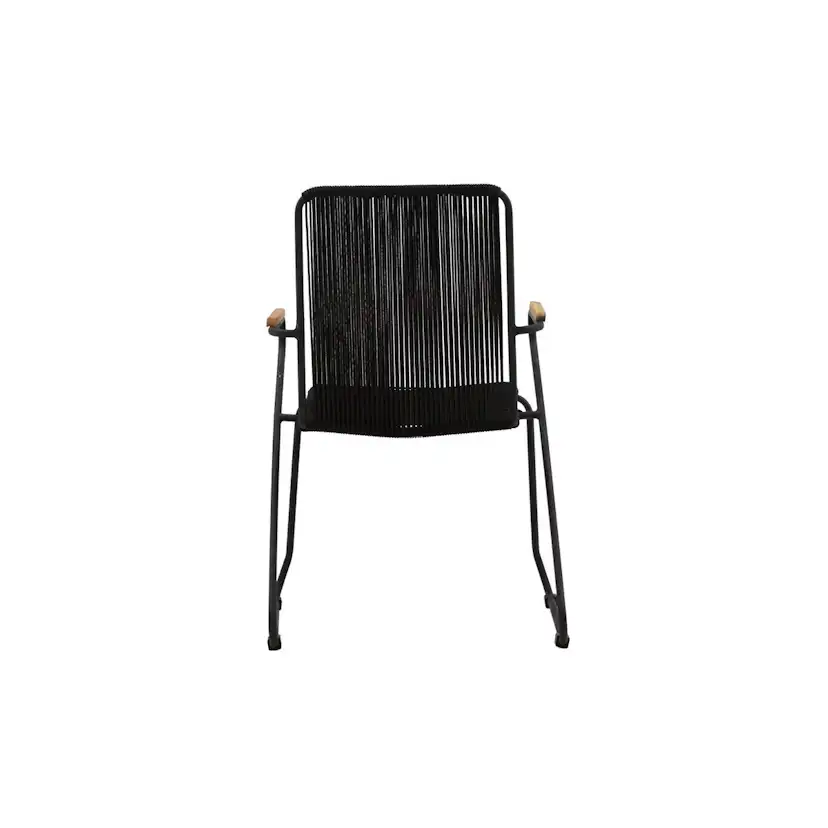 Bois Diningchair Aluminium - Black / Svart