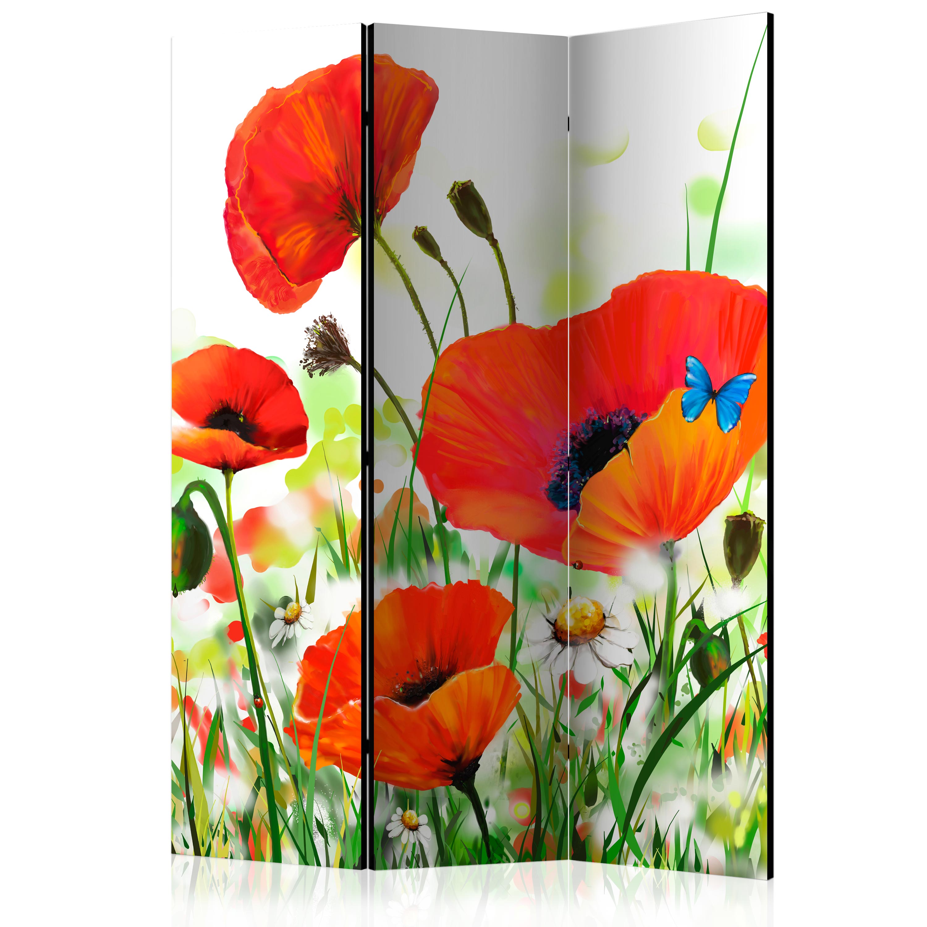 Rumsavdelare Skärmvägg Arkiio Country Poppies 135x172 cm