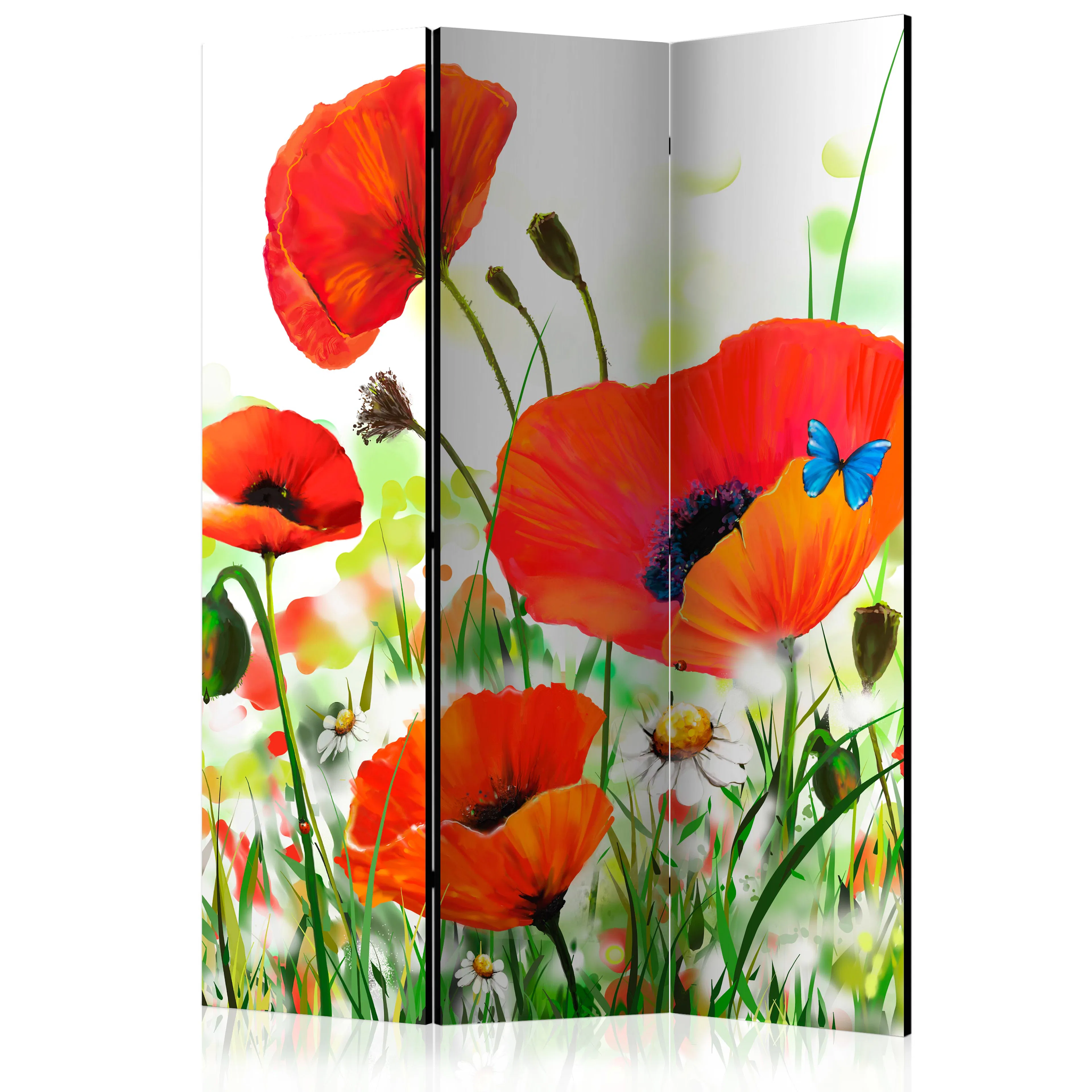 Rumsavdelare Skärmvägg Arkiio Country Poppies 135x172 cm