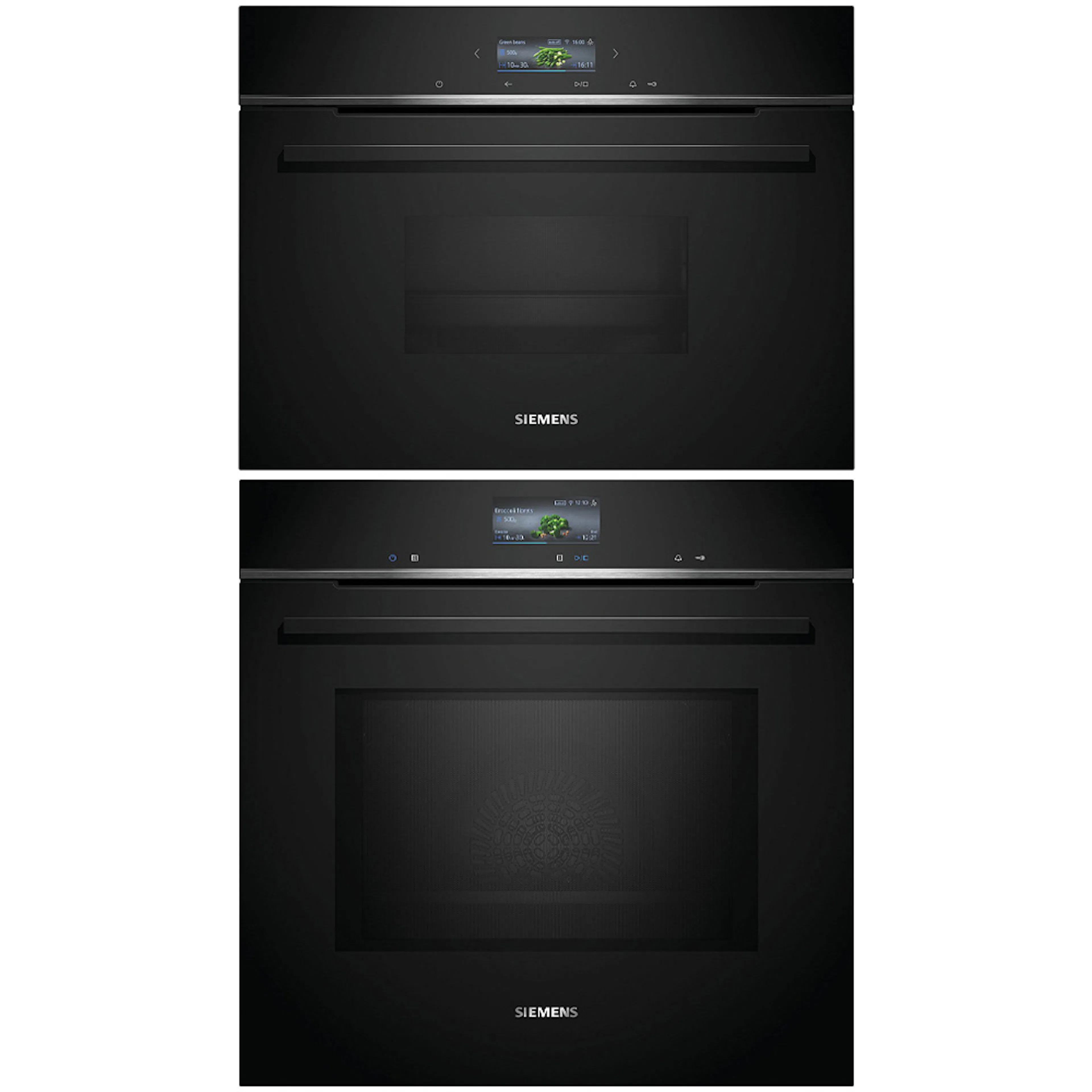 Ugn och Mikro Siemens iQ700 HM736G1B1 + CD714GXB1 Kombiugn Med Touchdisplay och Röststyrning