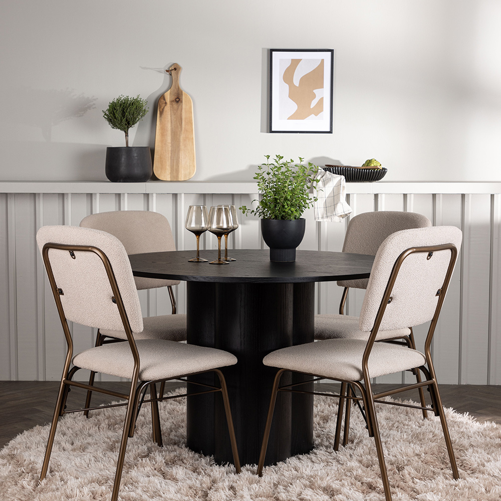 Matgrupp Venture Home Olivia Ø110 cm med 4 st Seda stolar