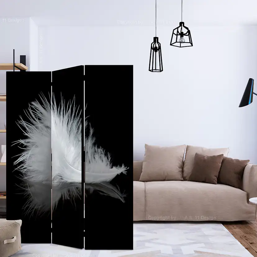 Rumsavdelare Skärmvägg Arkiio White Feather 135x172 cm