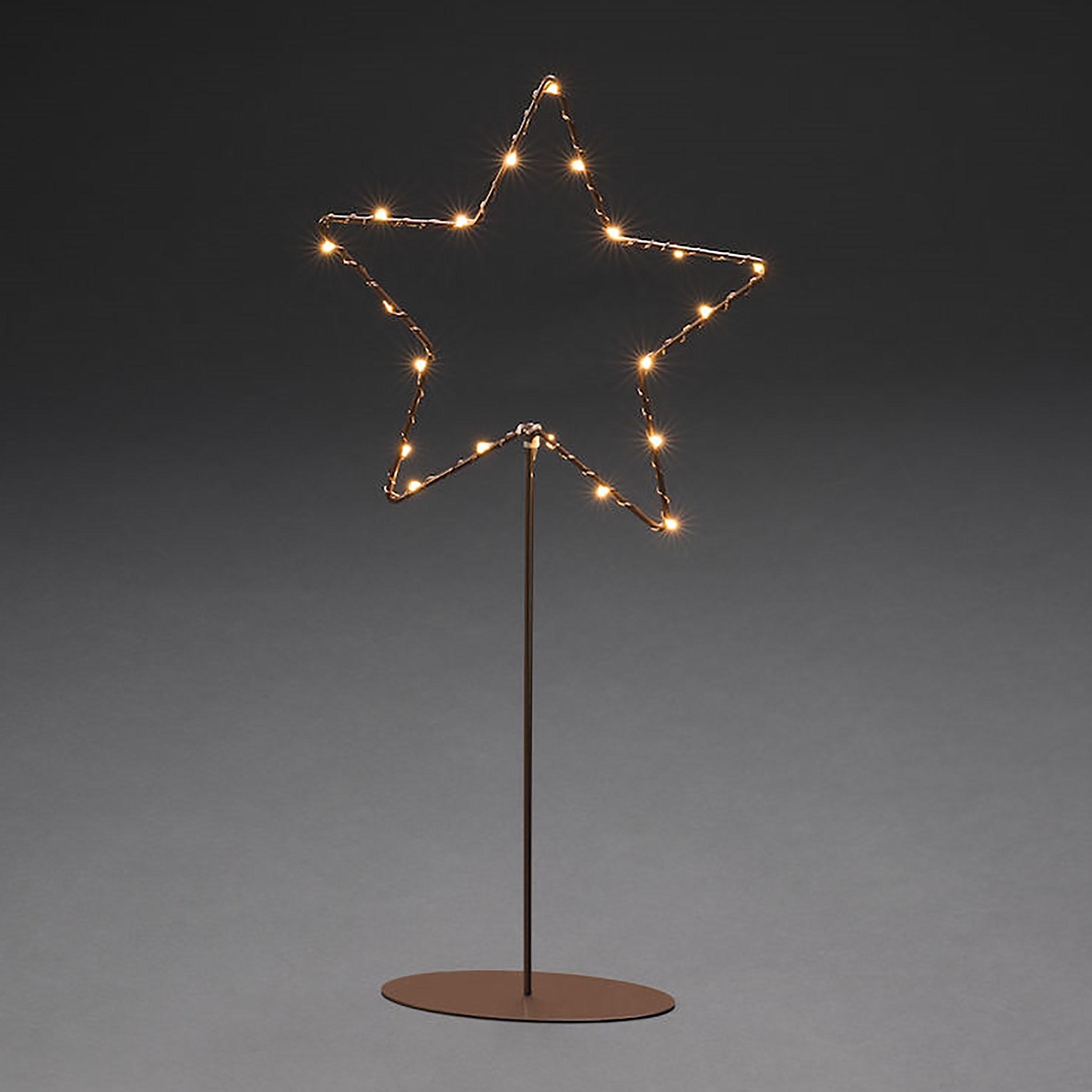 Metallstjärna koppar 20 LED Koppar