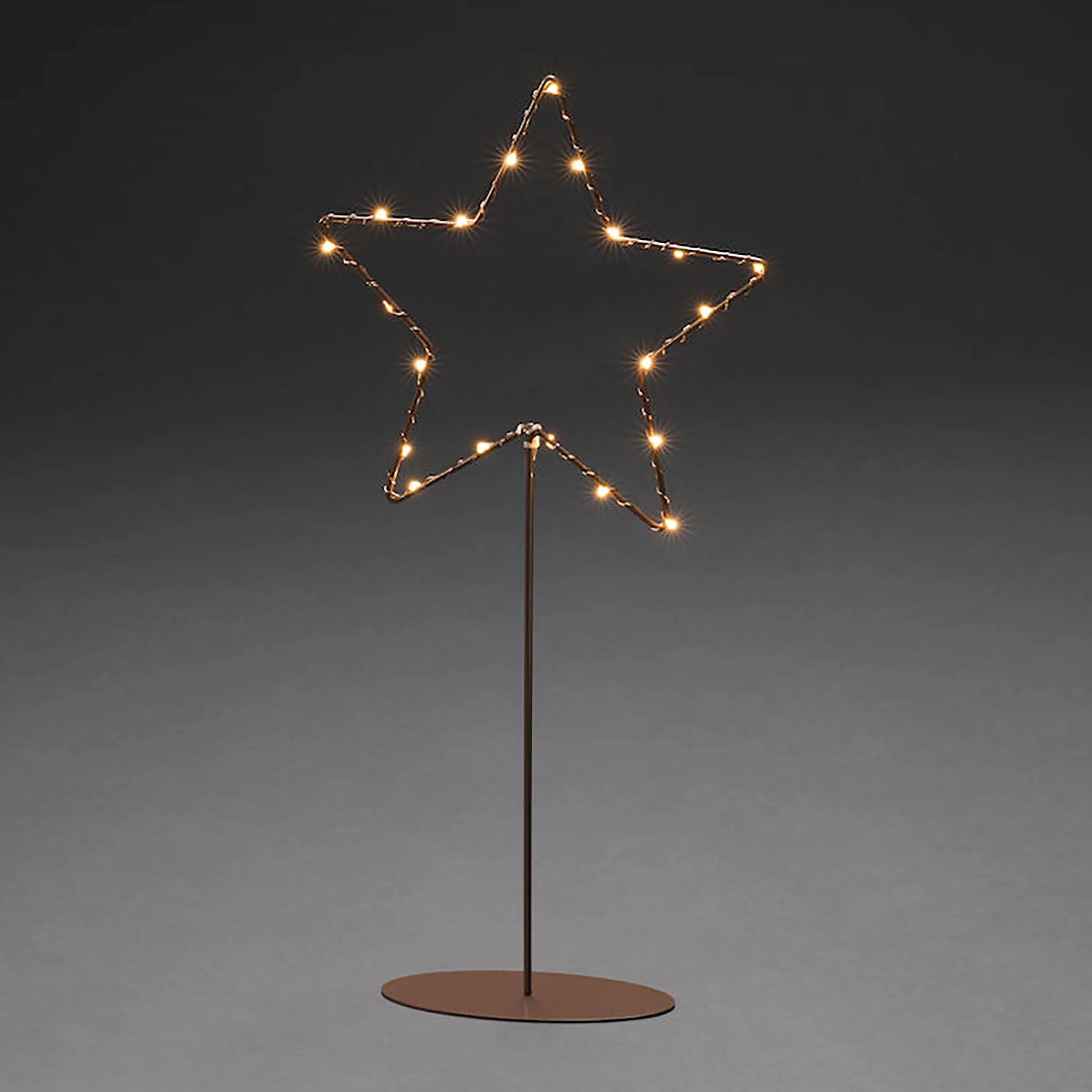 Metallstjärna koppar 20 LED Koppar