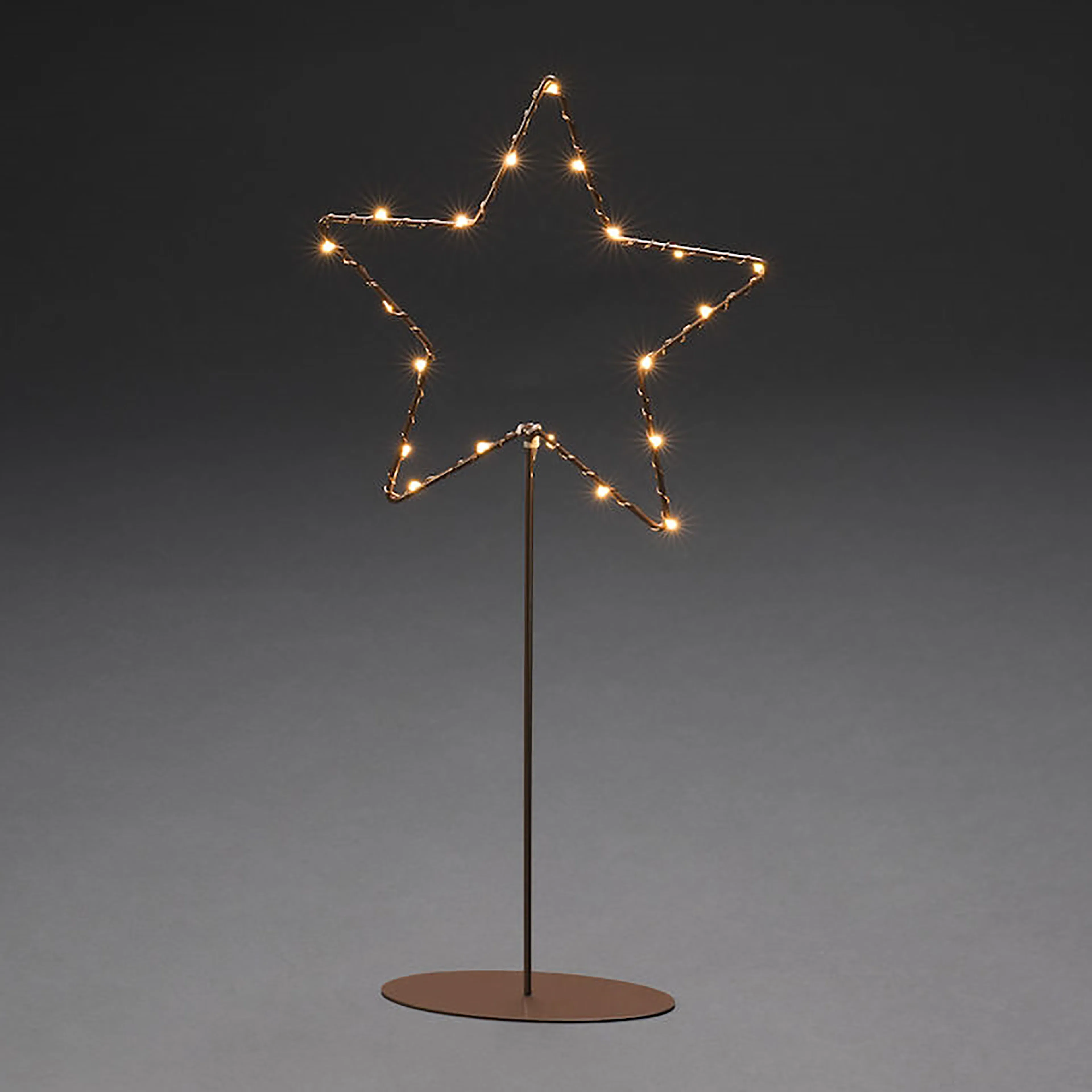 Metallstjärna koppar 20 LED Koppar