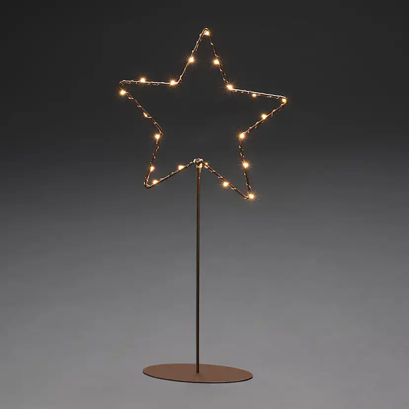 Metallstjärna koppar 20 LED Koppar