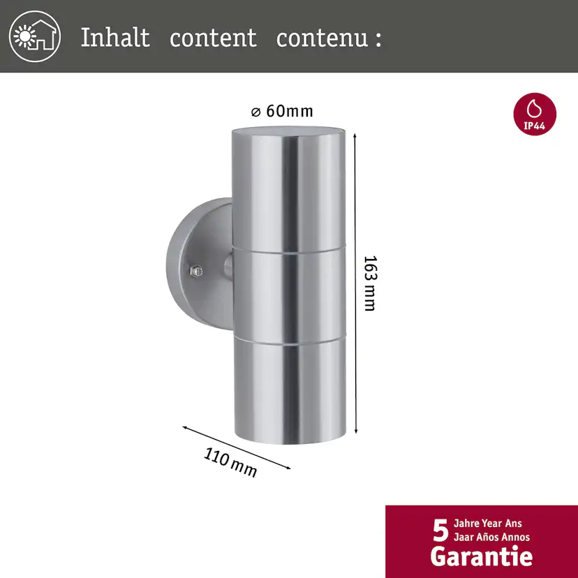 Fasadbelysning Paulmann Flame IP44 230V