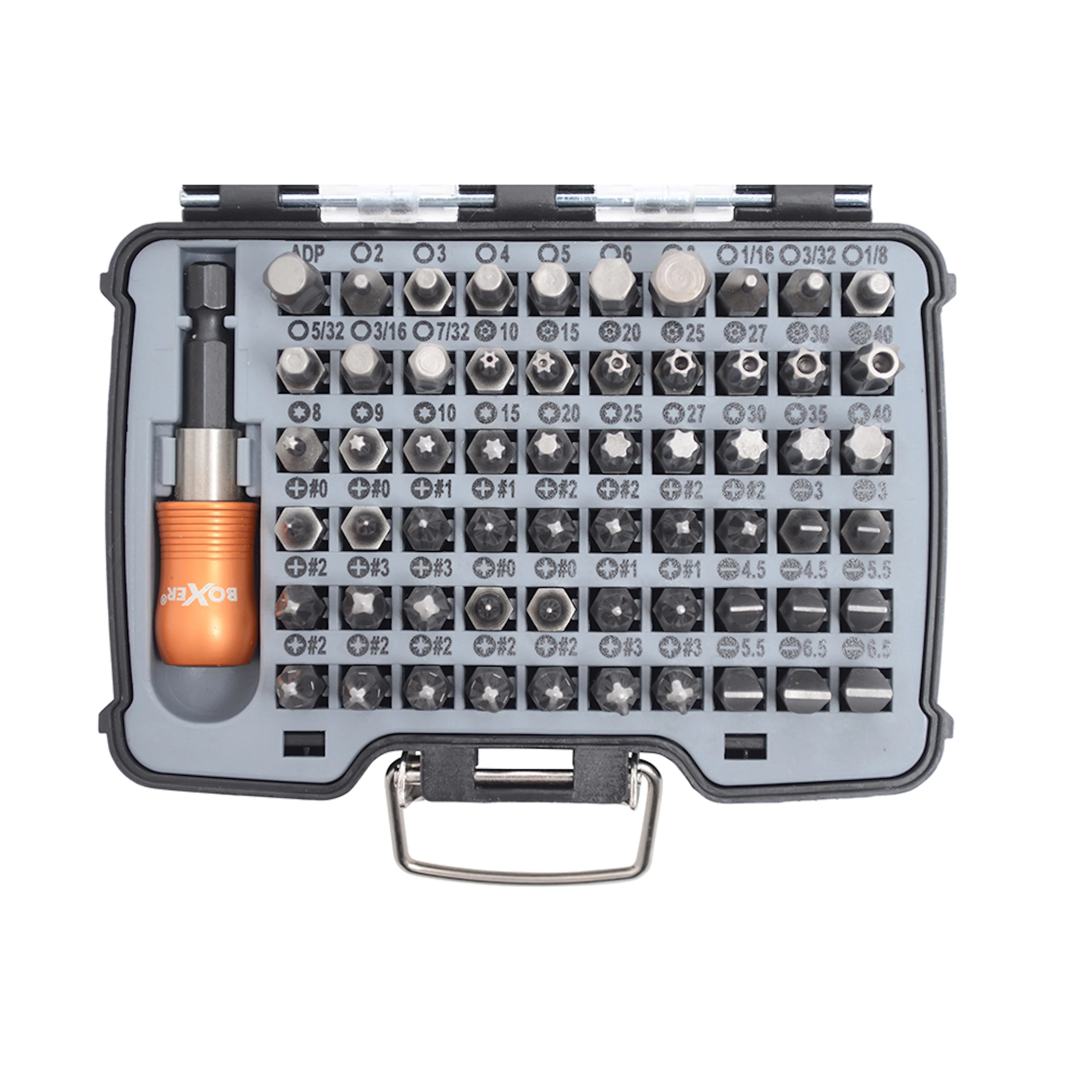 Bitsset Boxer 61-delar S2-stål