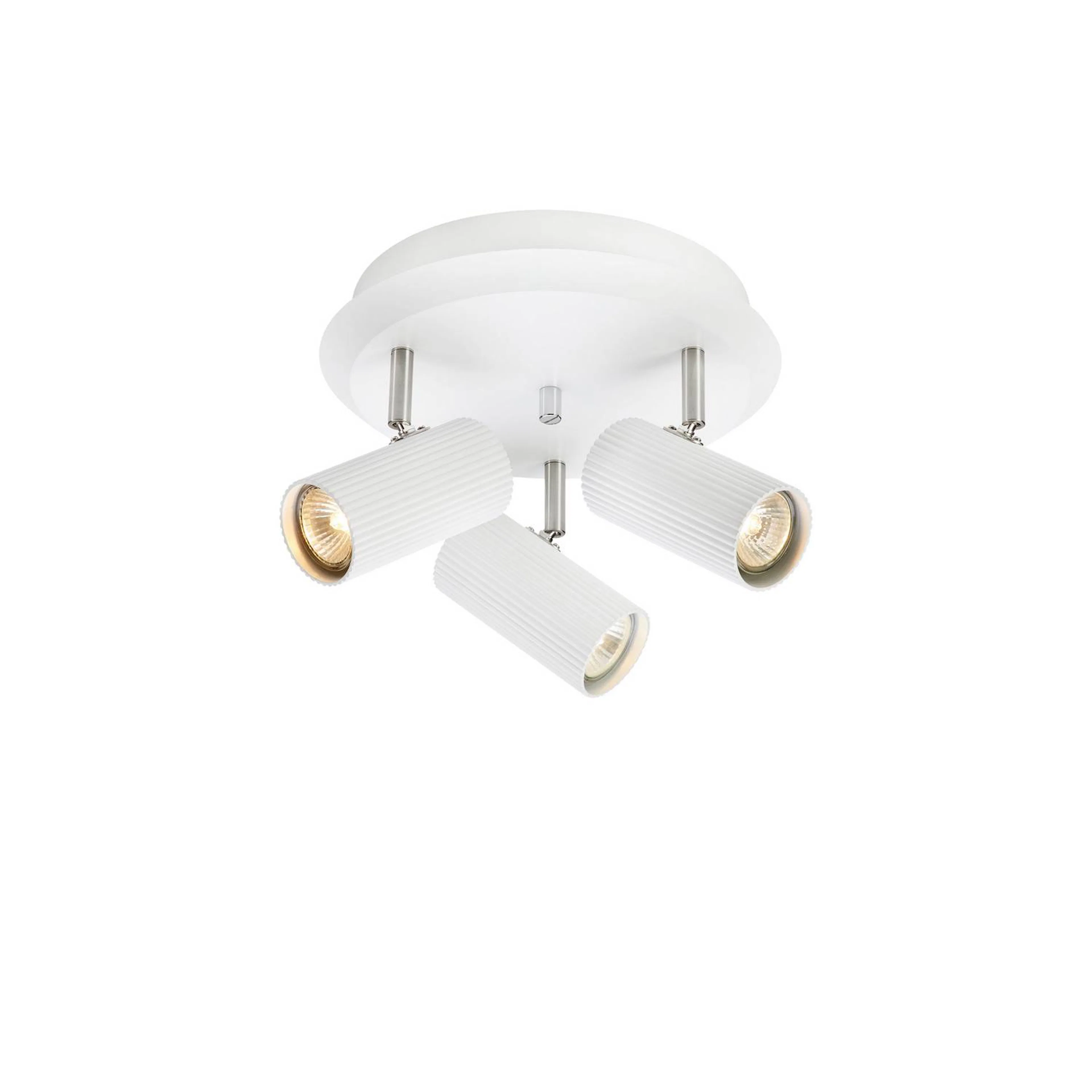 COSTILLA Tak Rund 3L Vit/Satin Nickel Vit