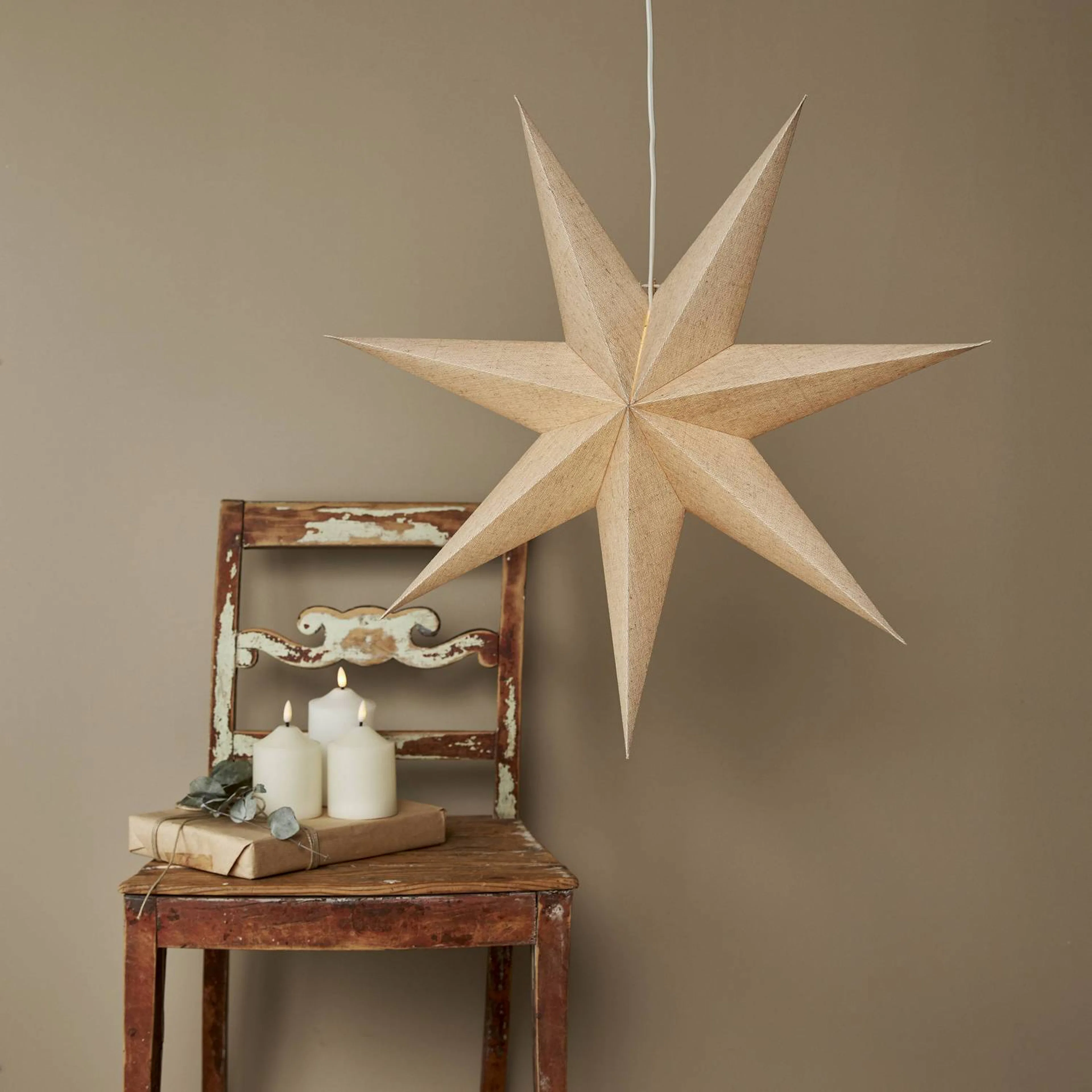 Pappersstjarna Cotton Beige