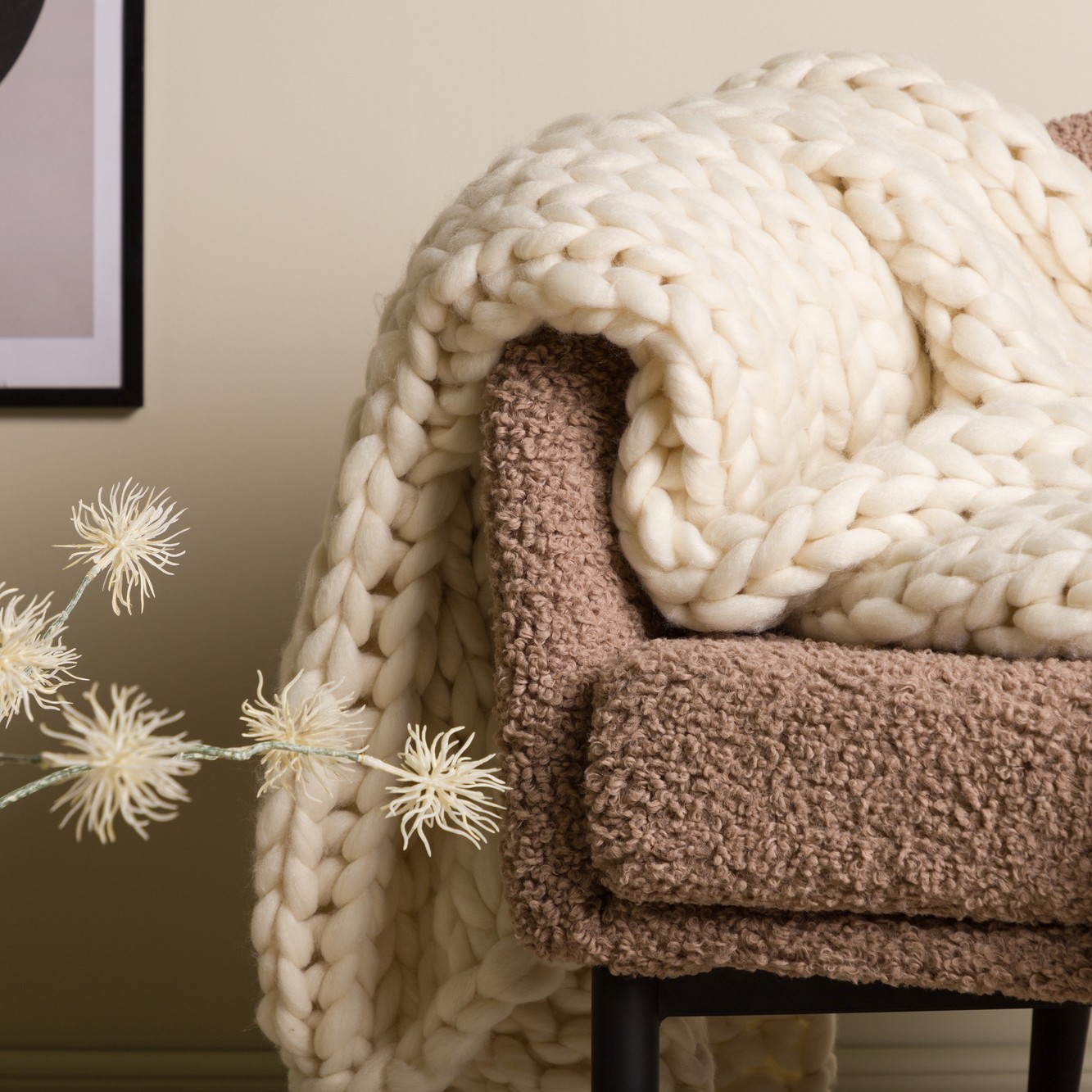 Kate Throw Polyester - Beige / - 130*170 Beige