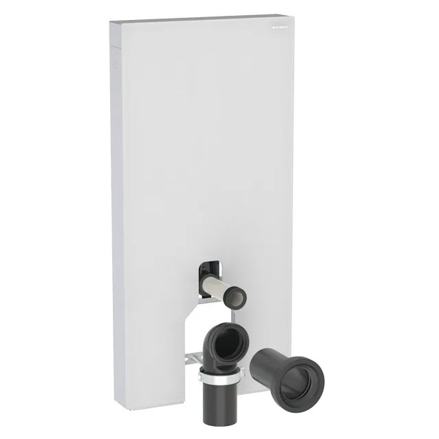 WC-Fixtur Geberit Monolith för  Back-to-wall Toalettstol 101 cmxVit/Satinerat glas