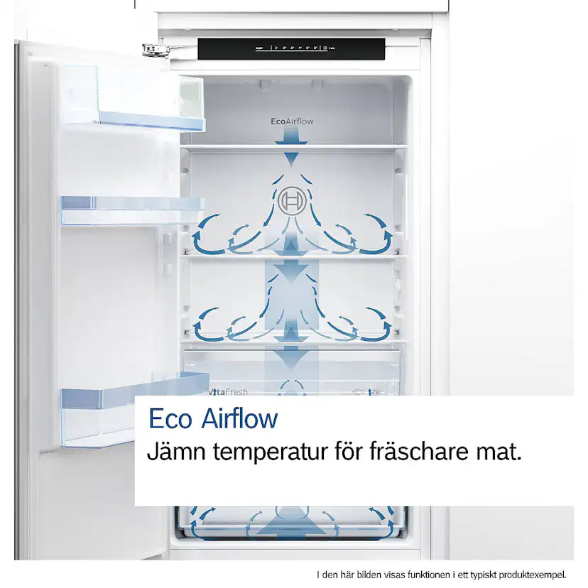 Integrerad Kyl/Frys BOSCH Serie 4 KBN96VSE0 XL med Två Kylsystem För Optimal Nedkylning