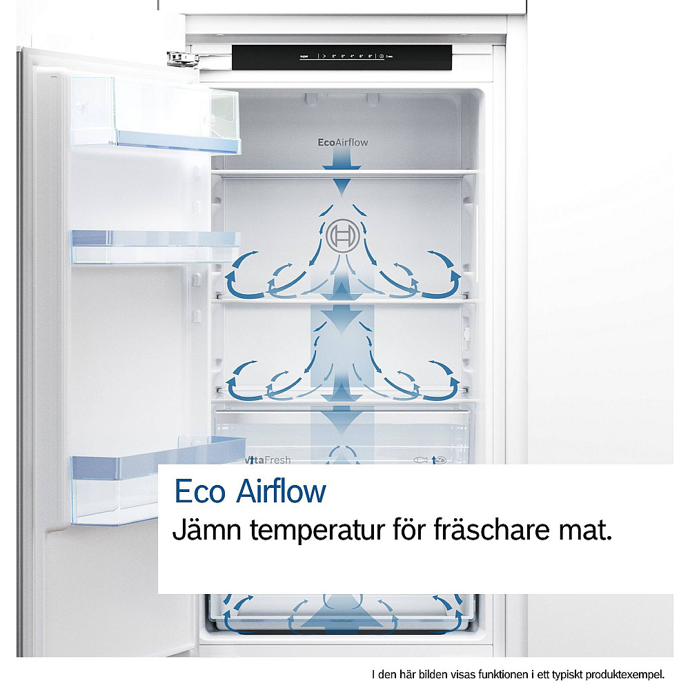 Integrerad Kyl/Frys Bosch Serie 4 KBN96VSE0 XL med Två Kylsystem För Optimal Nedkylning