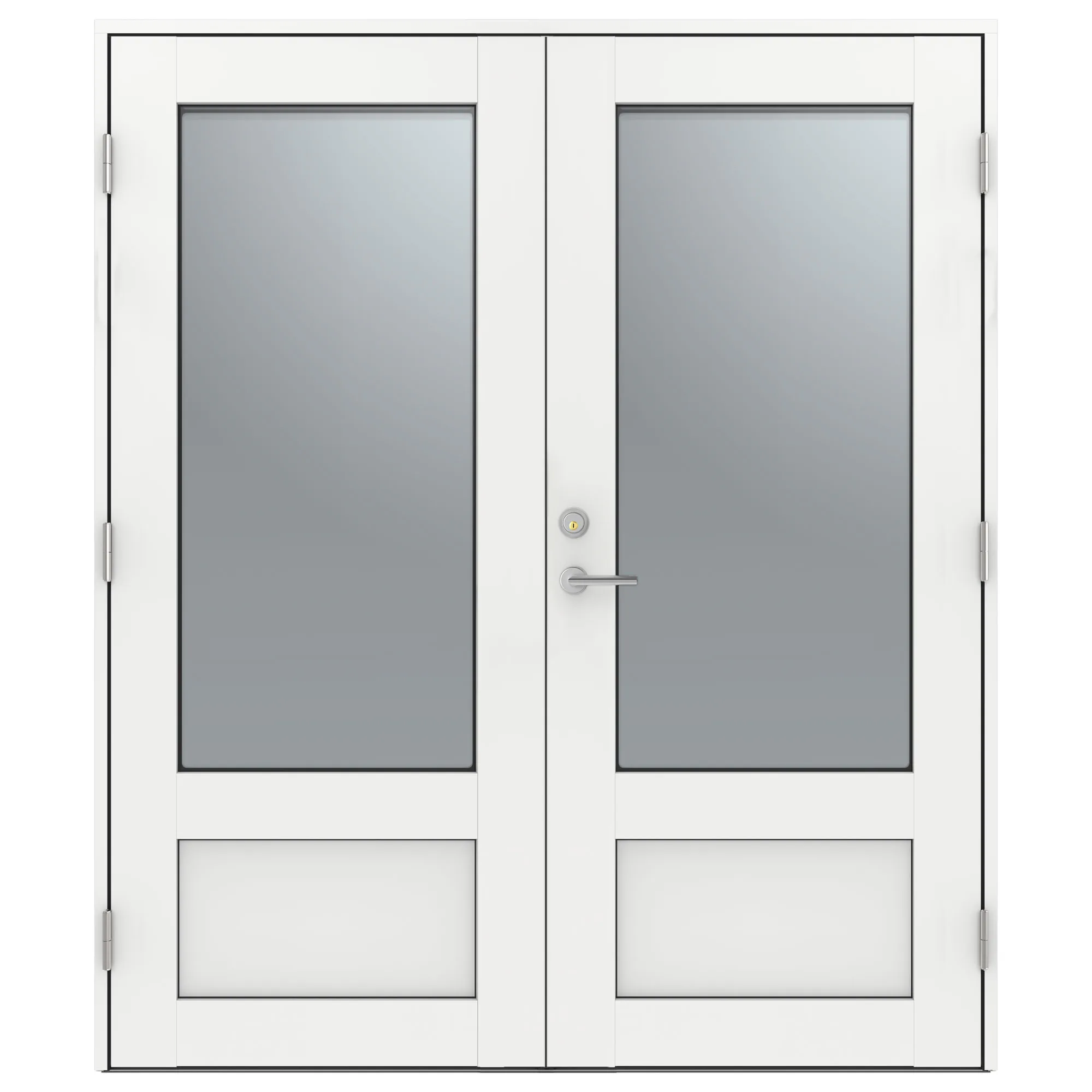 Altanpardörr Trä/Alu 14x21-16 S-0502-Y BxH: 140x210 cm, S-0502-Y, Vit, Glashöjd 160 mm