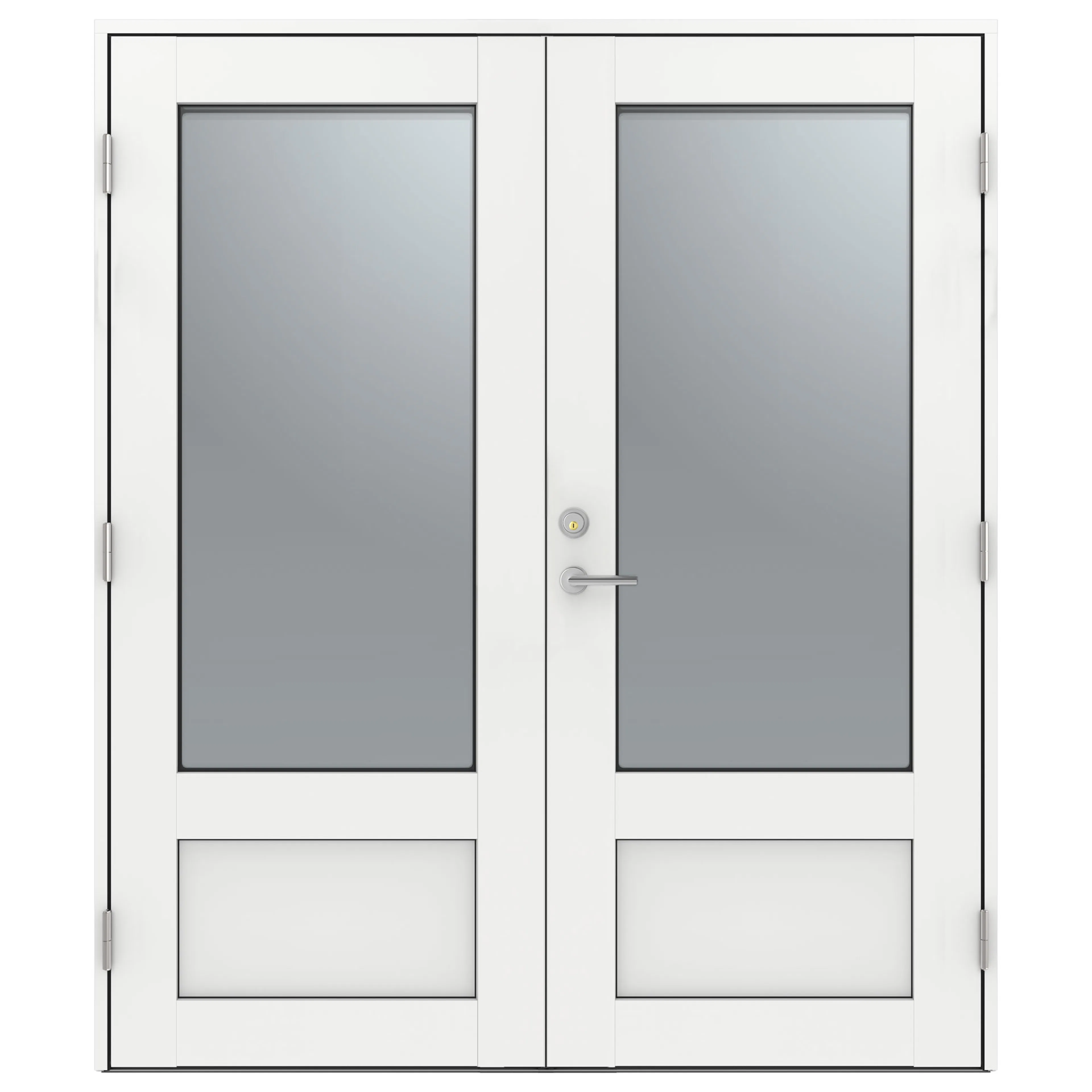 Altanpardörr Trä/Alu 14x21-16 S-0502-Y BxH: 140x210 cm, S-0502-Y, Vit, Glashöjd 160 mm